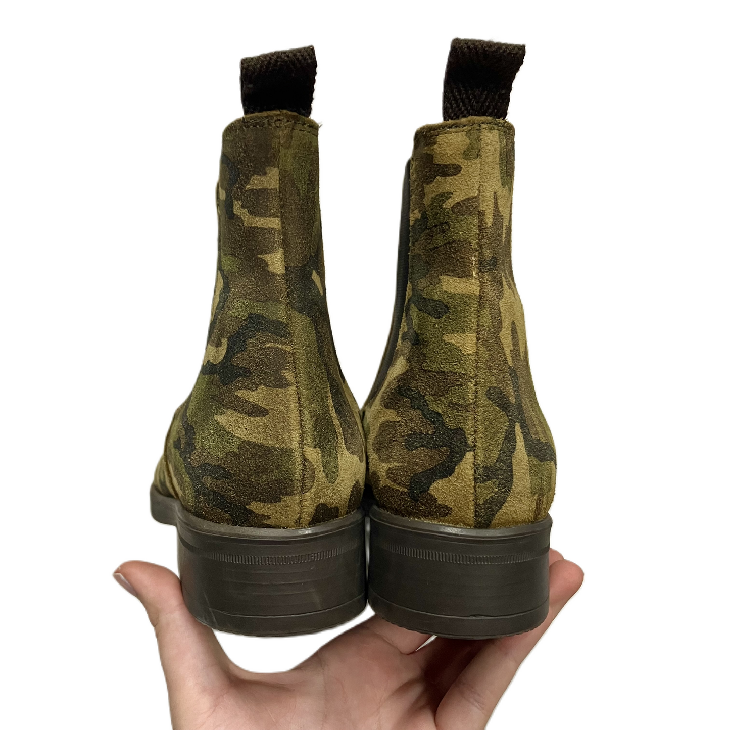 Boots Ankle Flats By Anthropologie In Camouflage Print, Size: 8