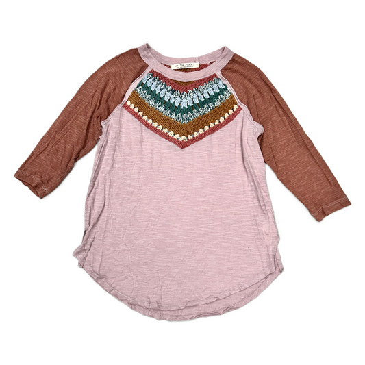 Top Long Sleeve By We The Free In Pink & Purple, Size: S