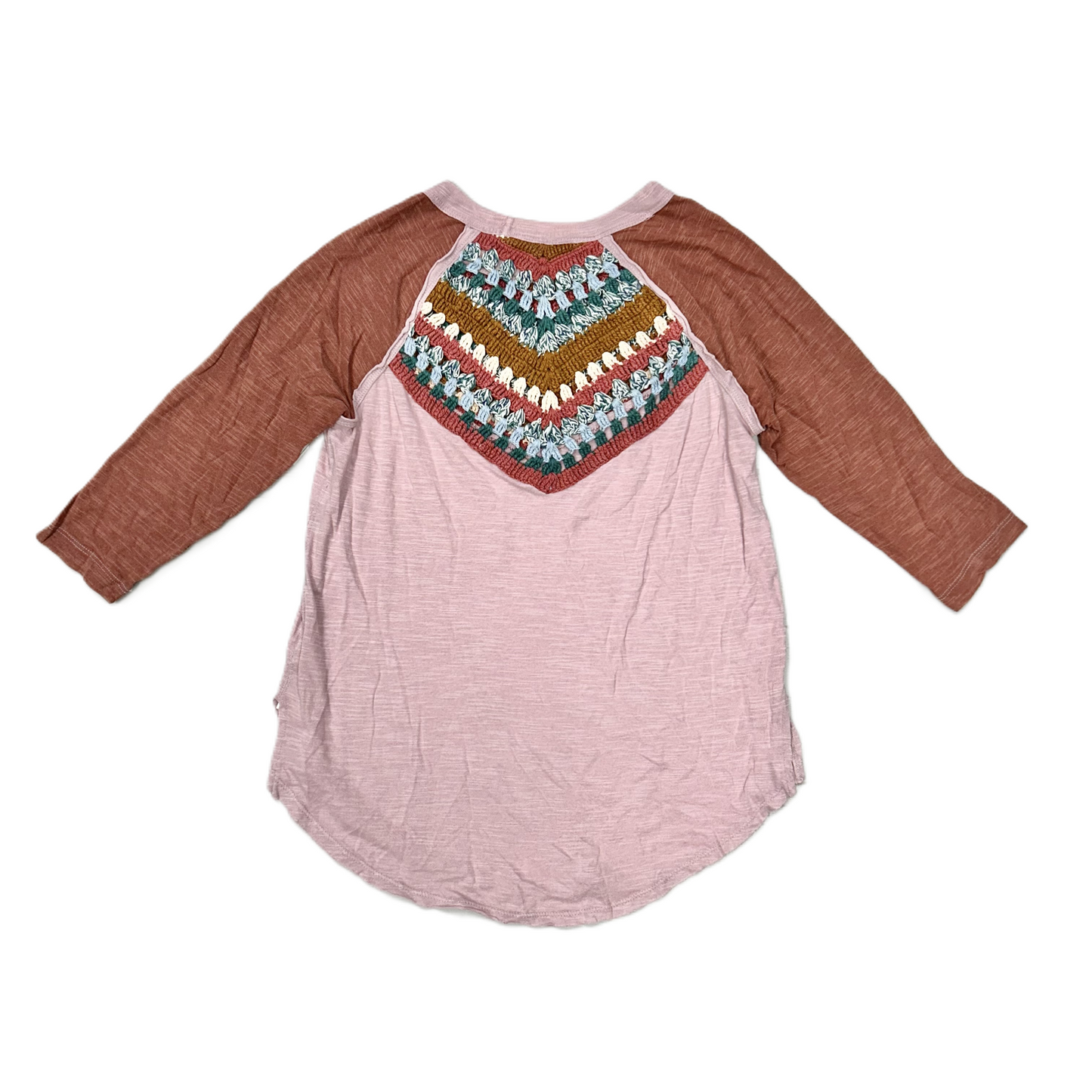 Top Long Sleeve By We The Free In Pink & Purple, Size: S