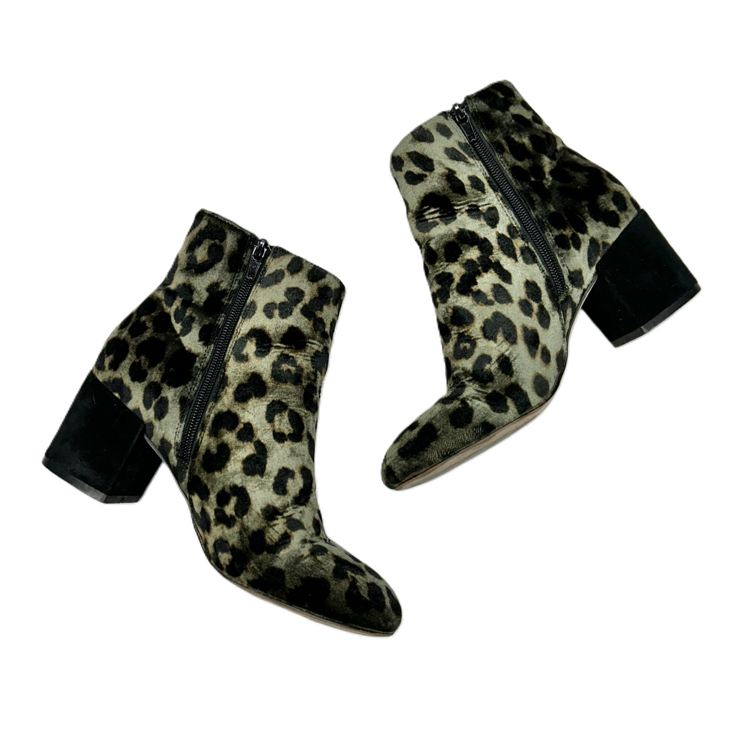 Boots Ankle Heels By Anthropologie In Leopard Print, Size: 6