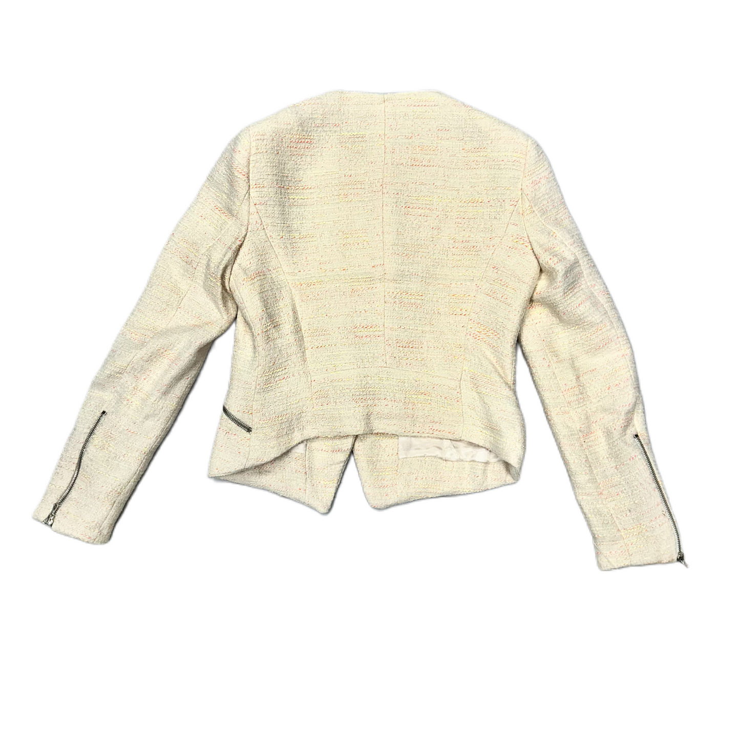 Blazer By Zara In Cream & Orange, Size: M