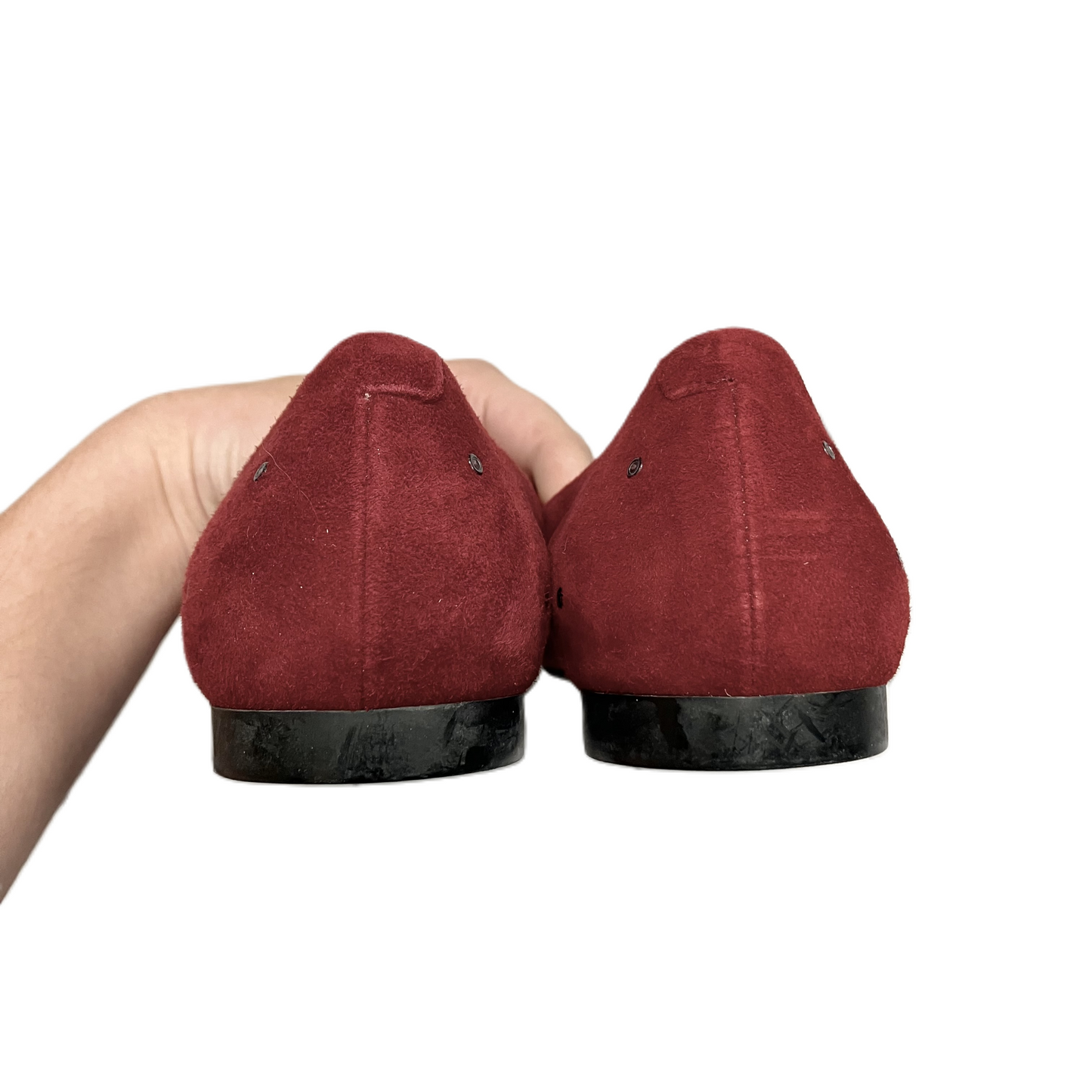 Shoes Flats By Agl In Red & Silver, Size: 6.5