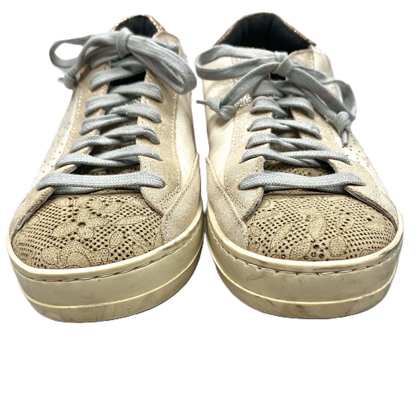 Shoes Sneakers By P448 In Silver & Tan, Size: 6