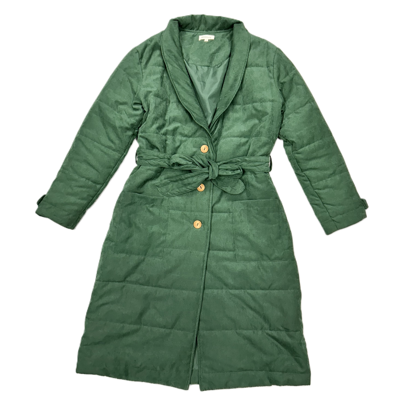 Coat Puffer & Quilted By Roolee In Green, Size: S