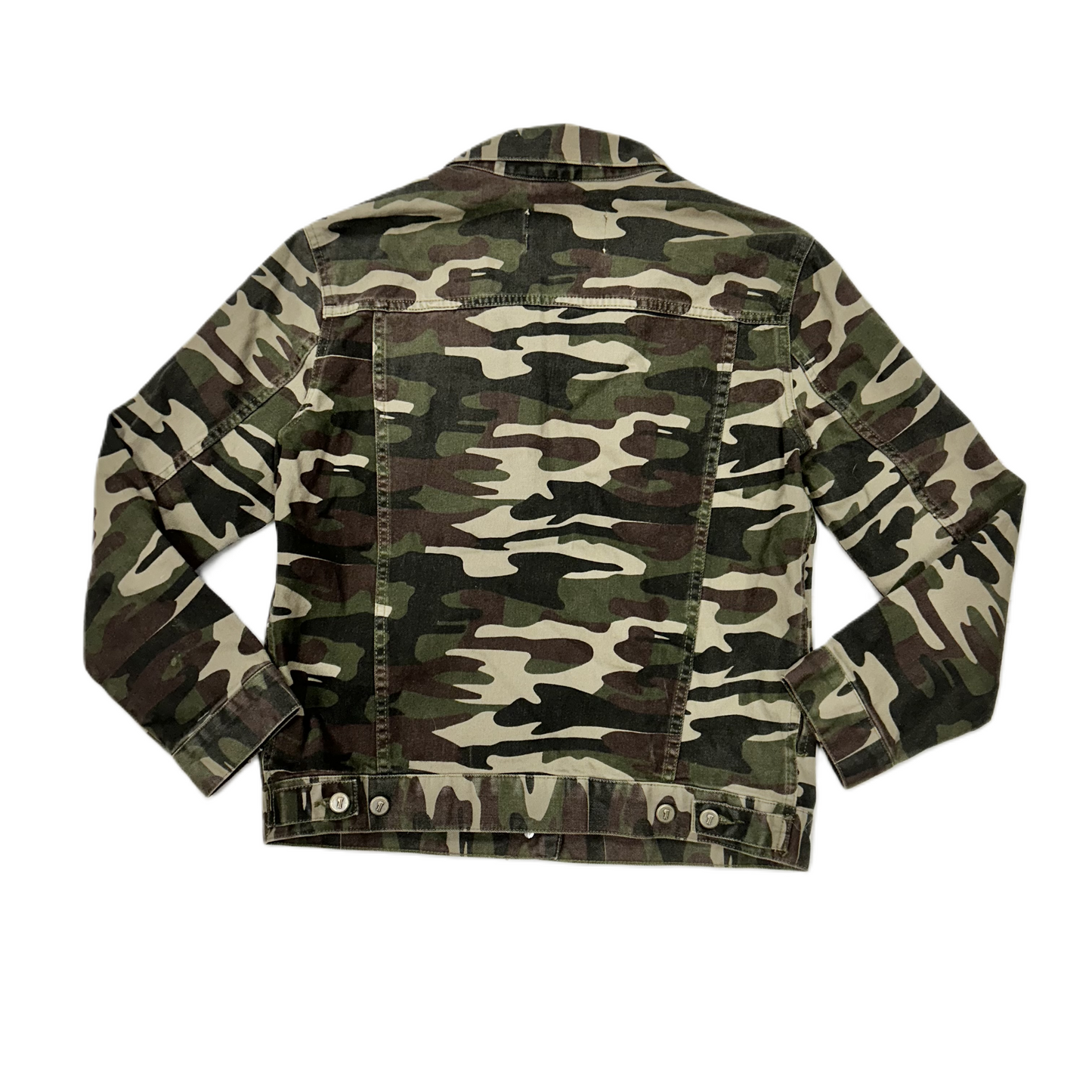 Jacket Denim By Pilcro In Camouflage Print, Size: M