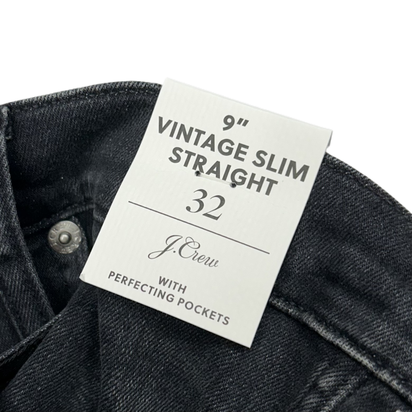 Jeans Straight By J. Crew In Black Denim, Size: 14