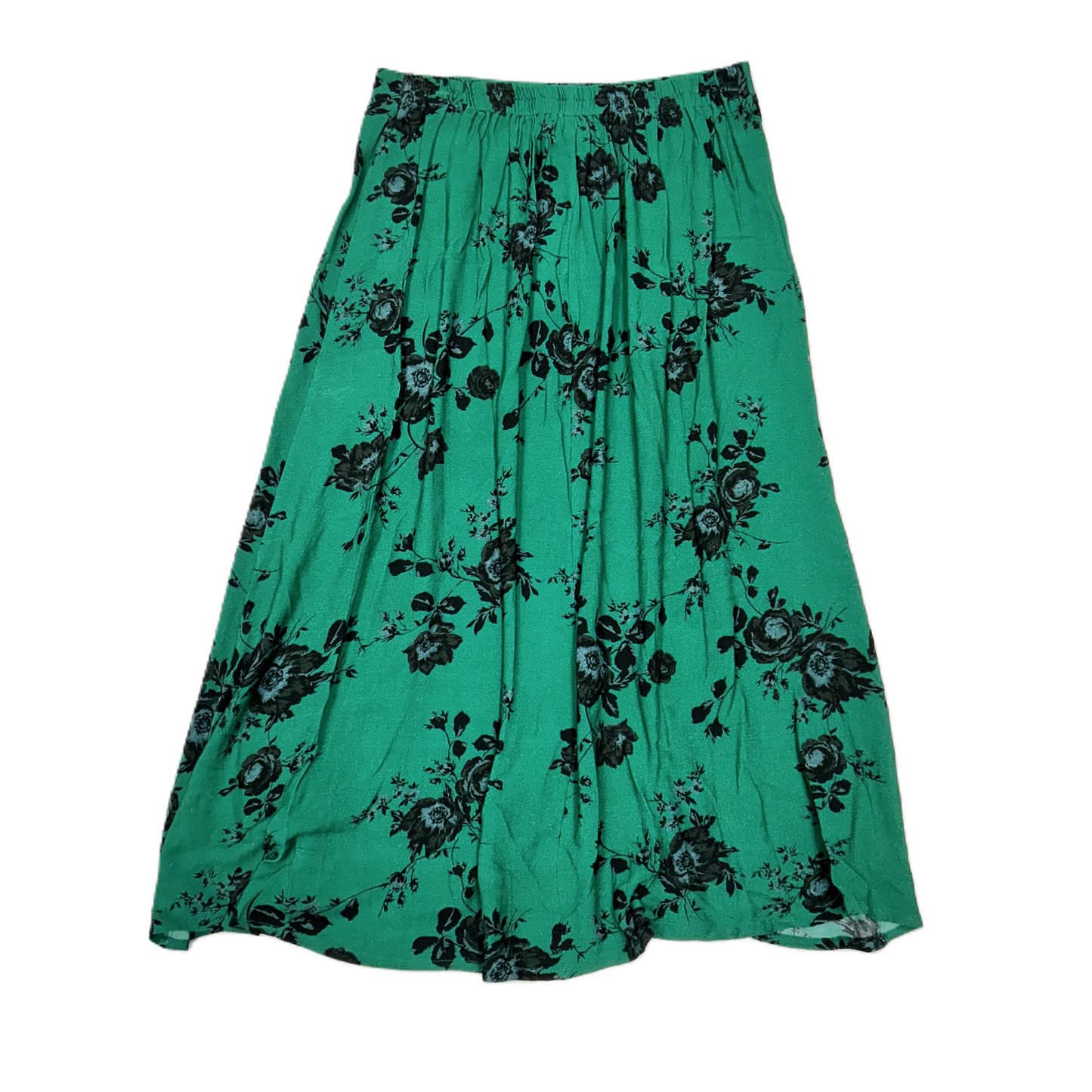 Skirt Maxi By Band Of The Free In Black & Green, Size: L