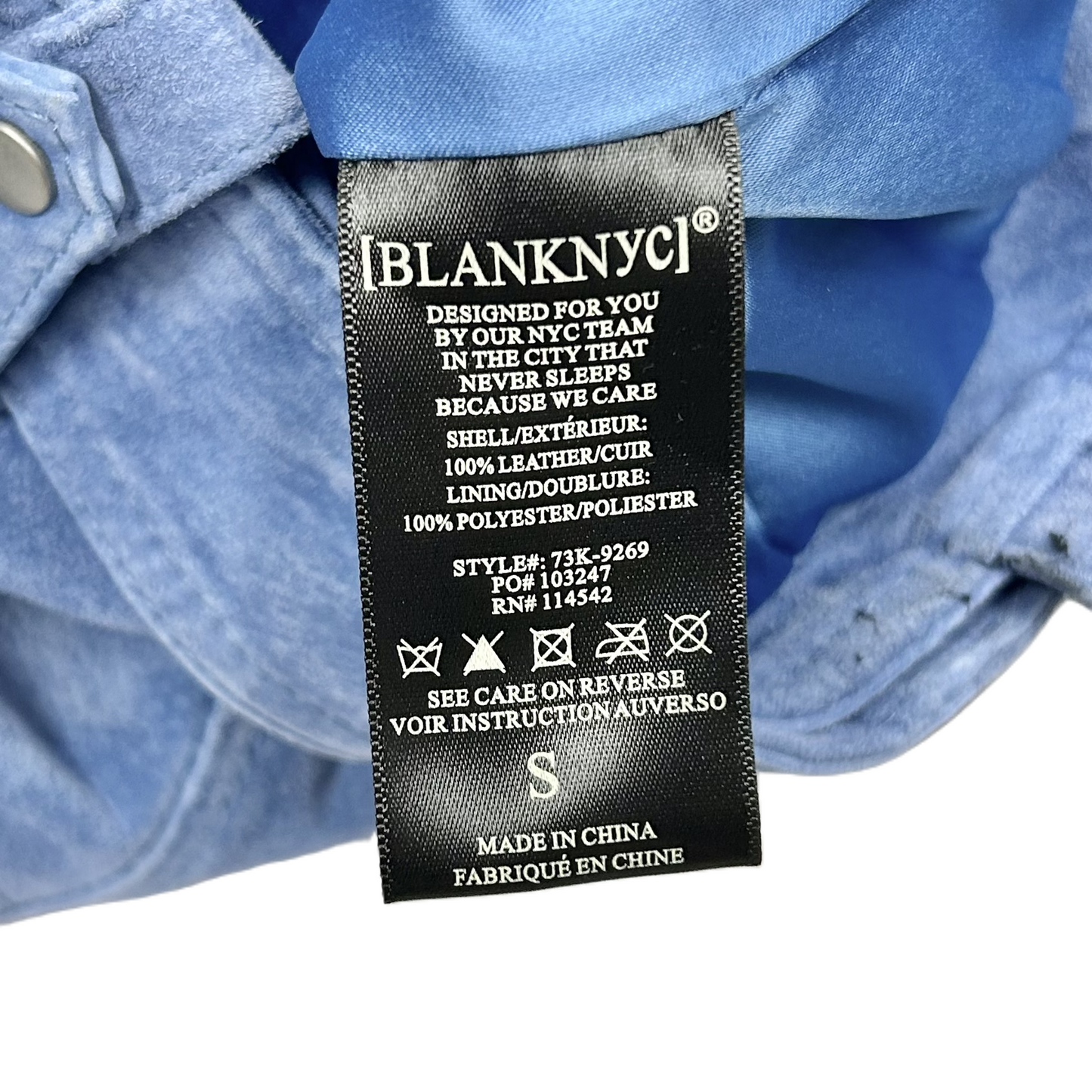 Jacket Moto By Blanknyc In Blue, Size: S