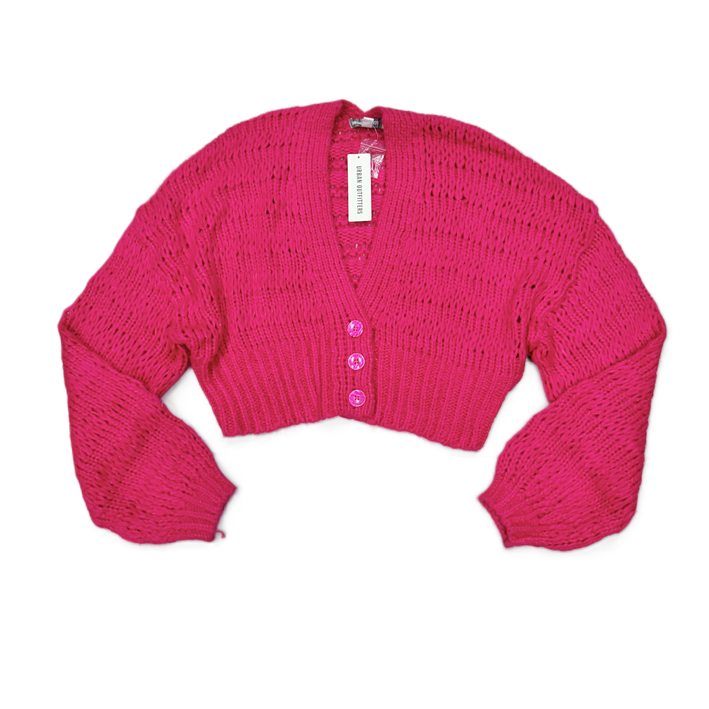 Sweater Cardigan By Urban Outfitters In Pink, Size: L