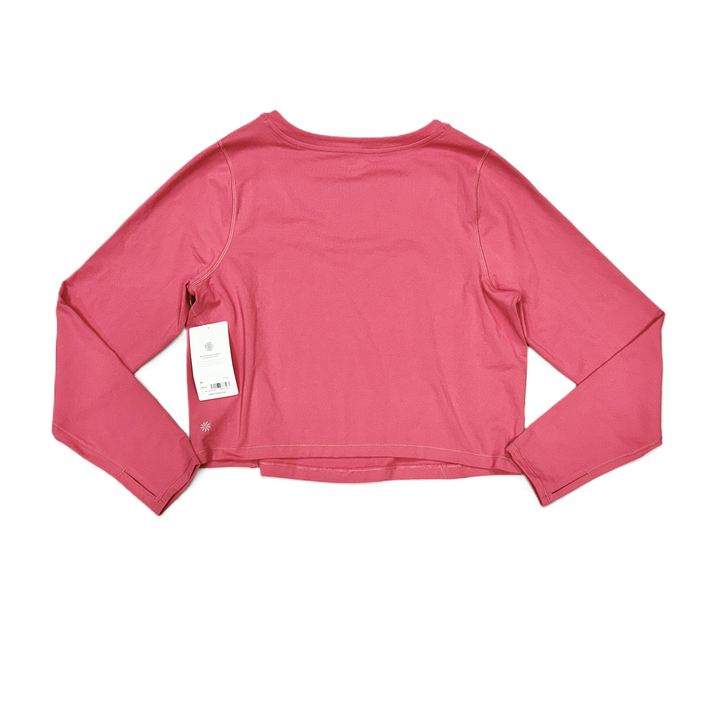 Athletic Top Long Sleeve Crewneck By Athleta In Pink, Size: 2x