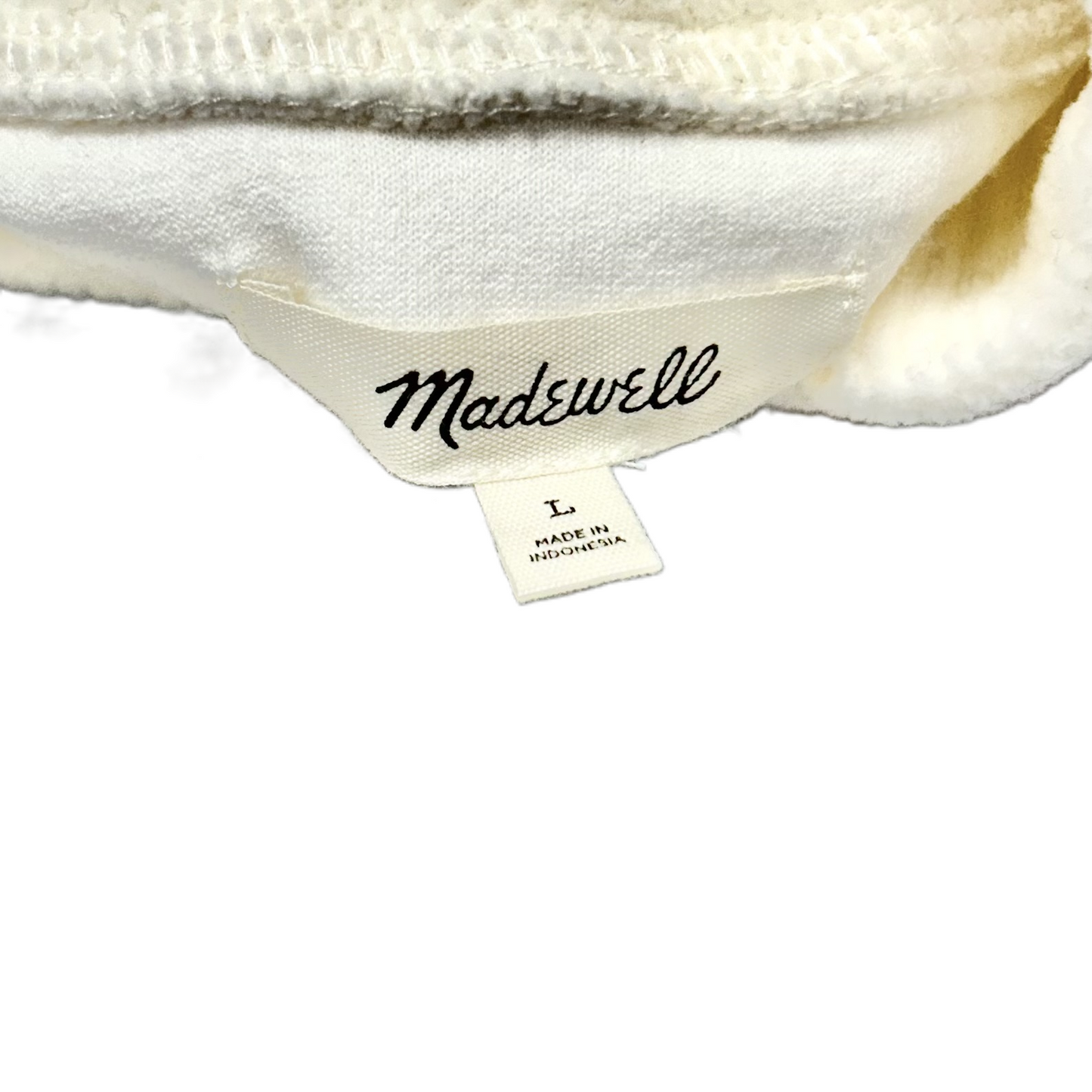 Sweatshirt Collar By Madewell In Cream, Size: L