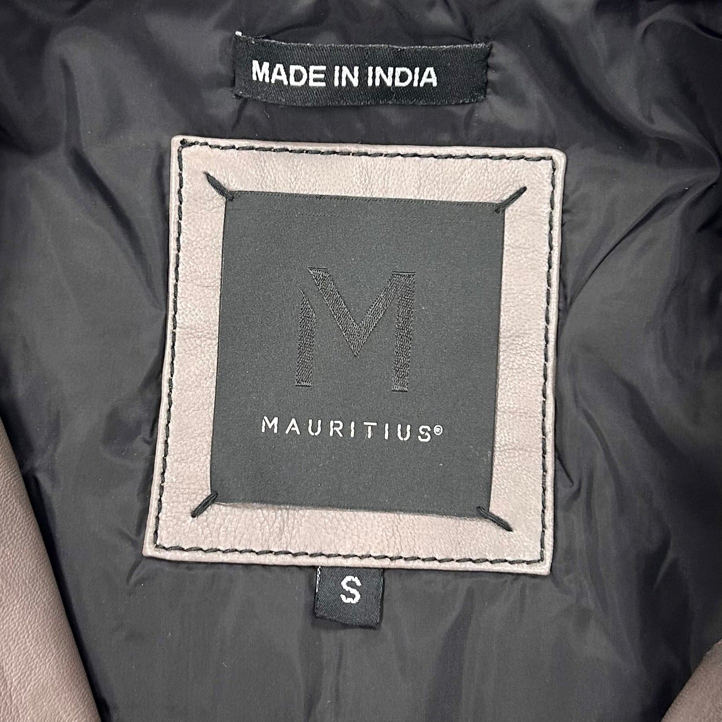 Jacket Leather By Mauritius In Taupe, Size: S