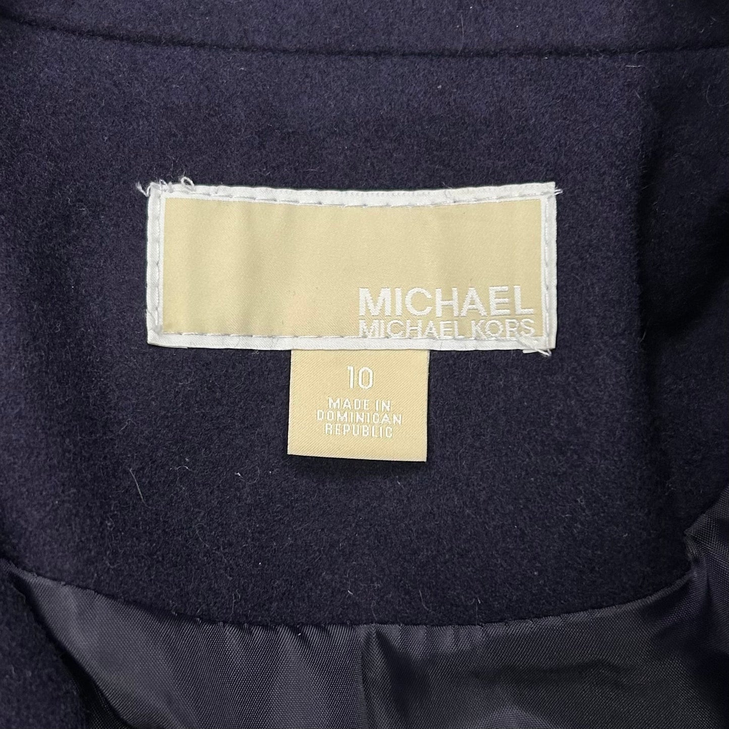 Coat Peacoat By Michael By Michael Kors In Purple, Size: M