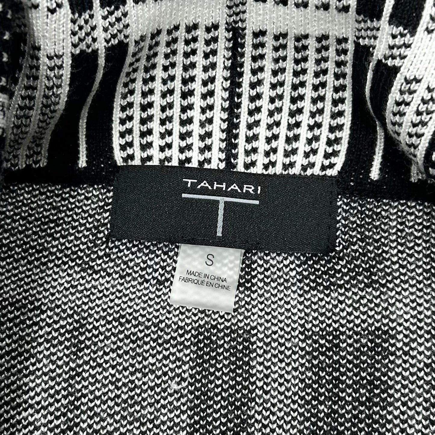 Jacket Other By Tahari By Arthur Levine In Black & White, Size: S