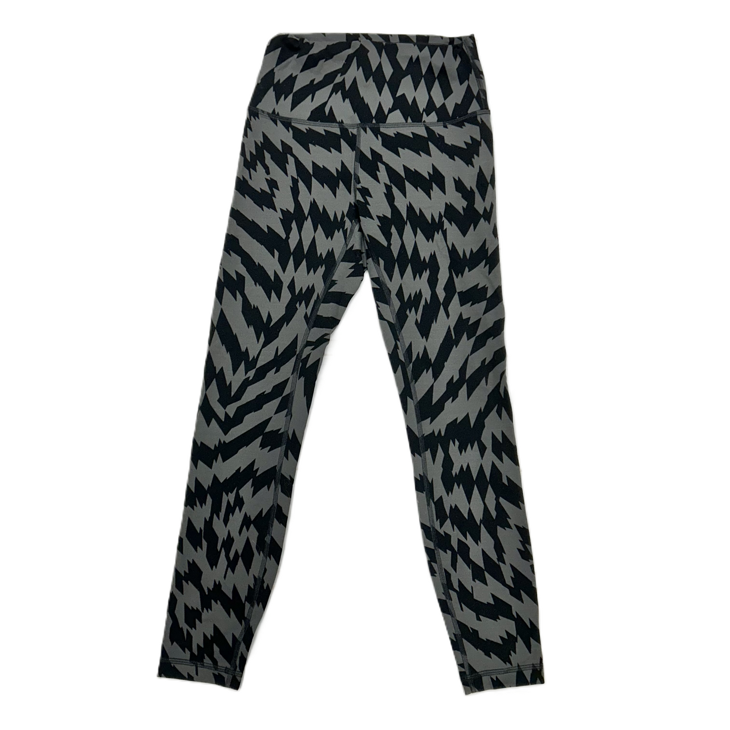 Athletic Leggings By Lululemon In Black & Grey, Size: S