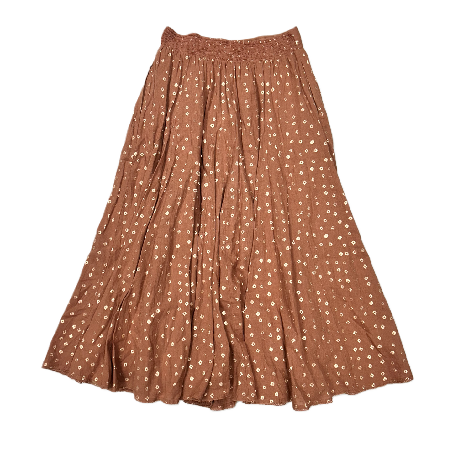 Skirt Maxi By Anthropologie In Rose Gold, Size: S