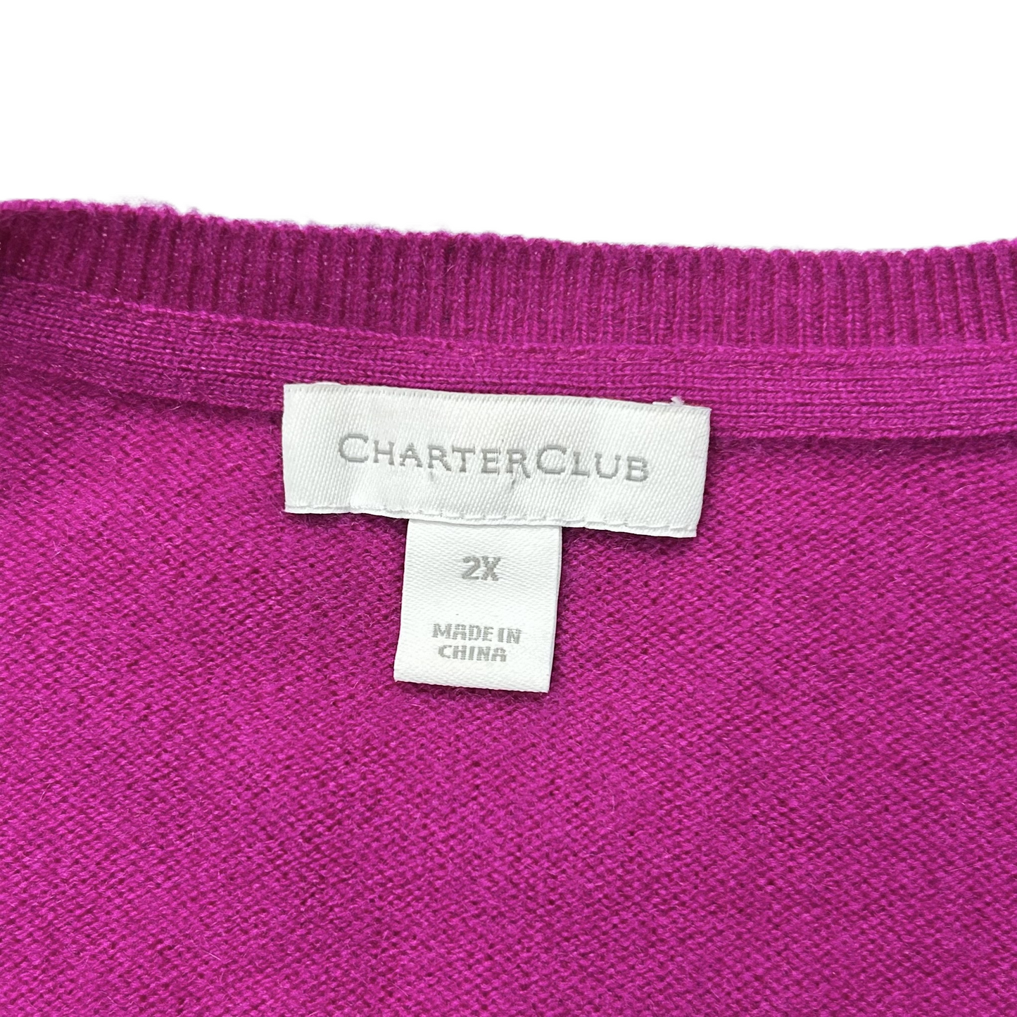 Sweater Cashmere By Charter Club In Pink, Size: 2x