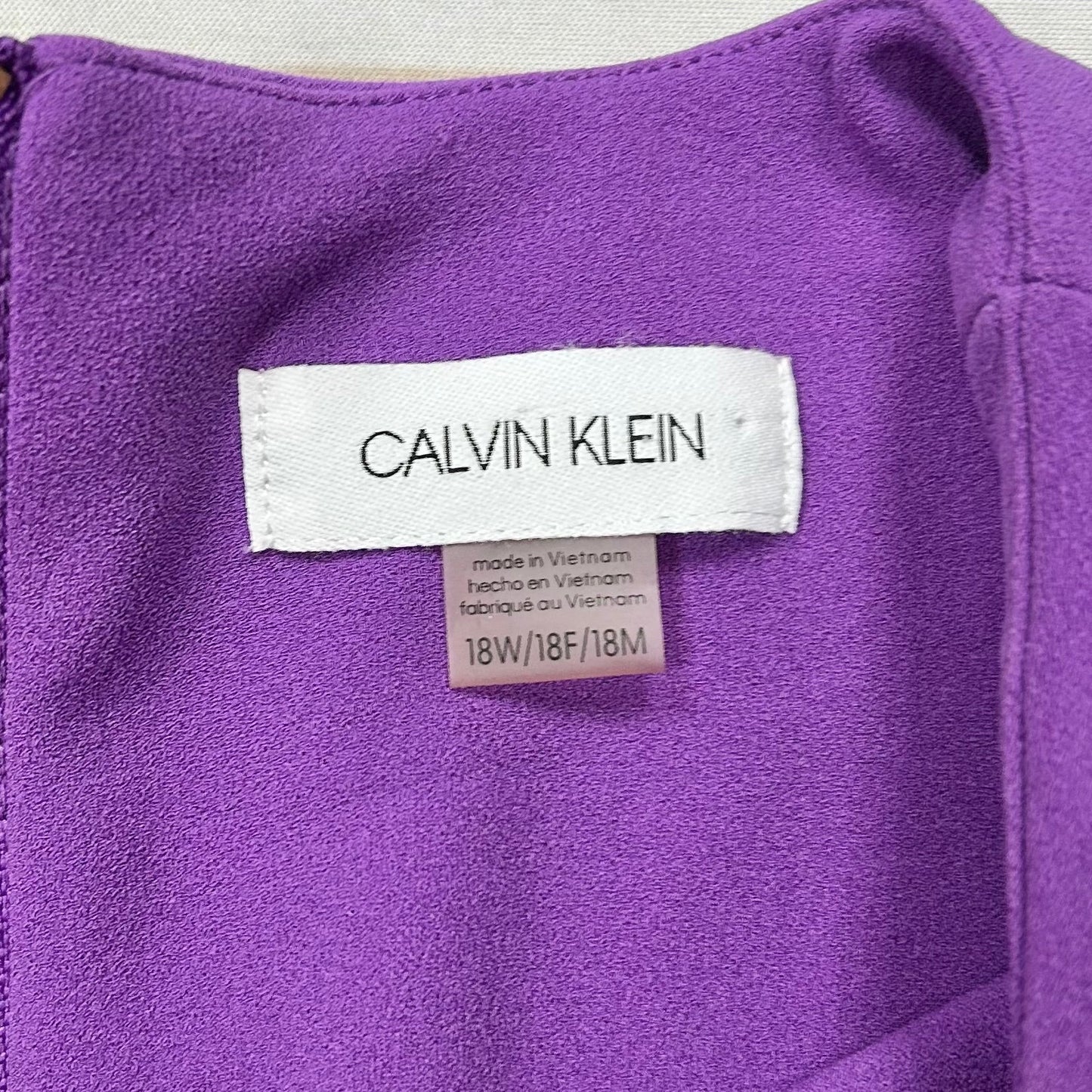 Dress Work By Calvin Klein In Purple, Size: 2x