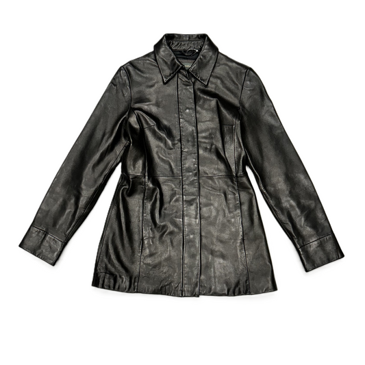 Jacket Denim By Banana Republic In Black, Size: Xs