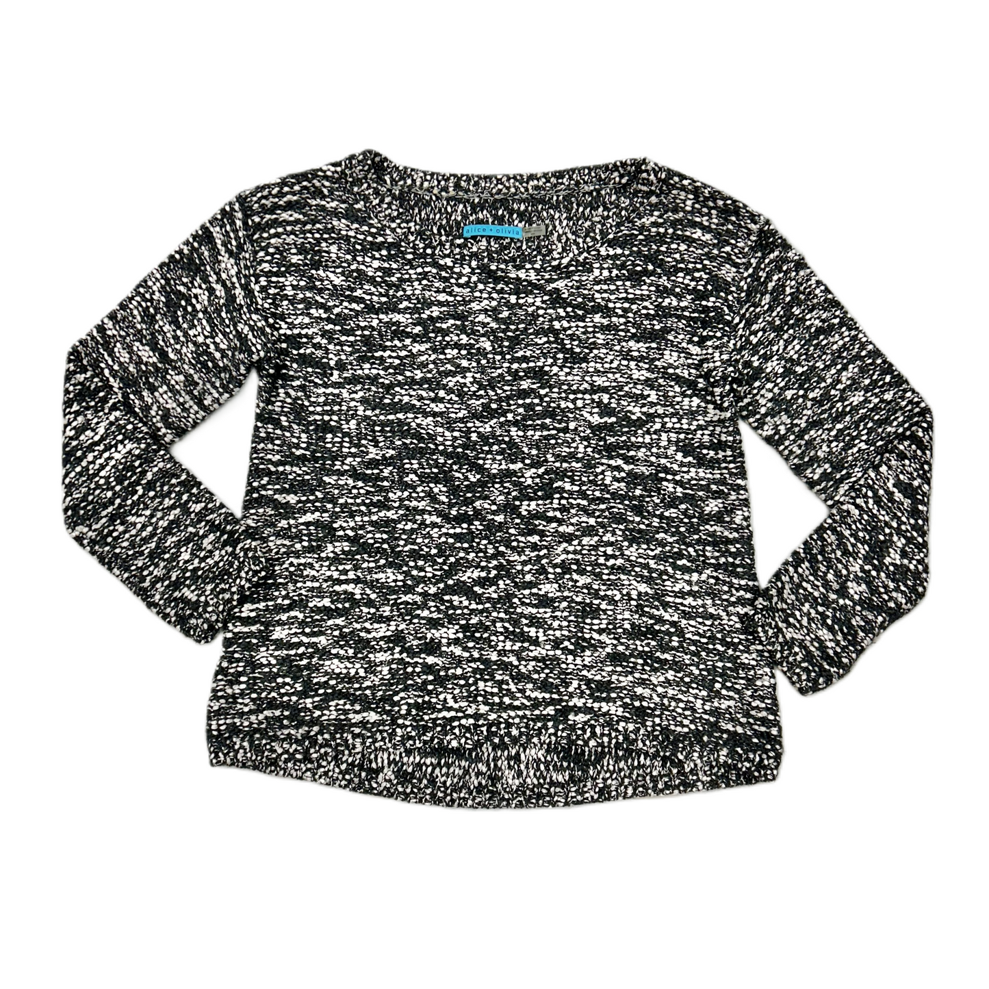 Sweater Designer By Alice + Olivia In Grey & Cream, Size: M