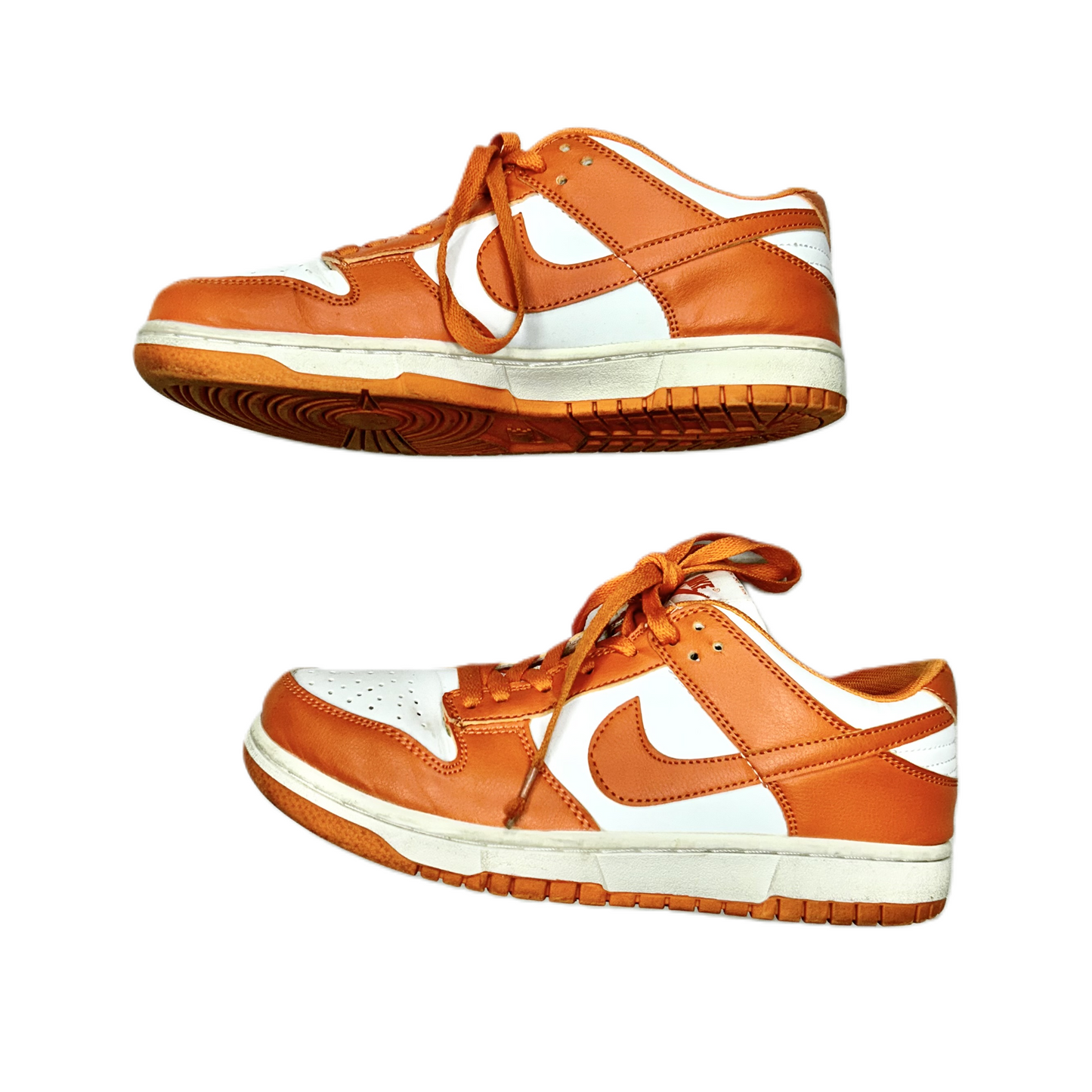 Shoes Sneakers By Nike In Orange & White, Size: 8