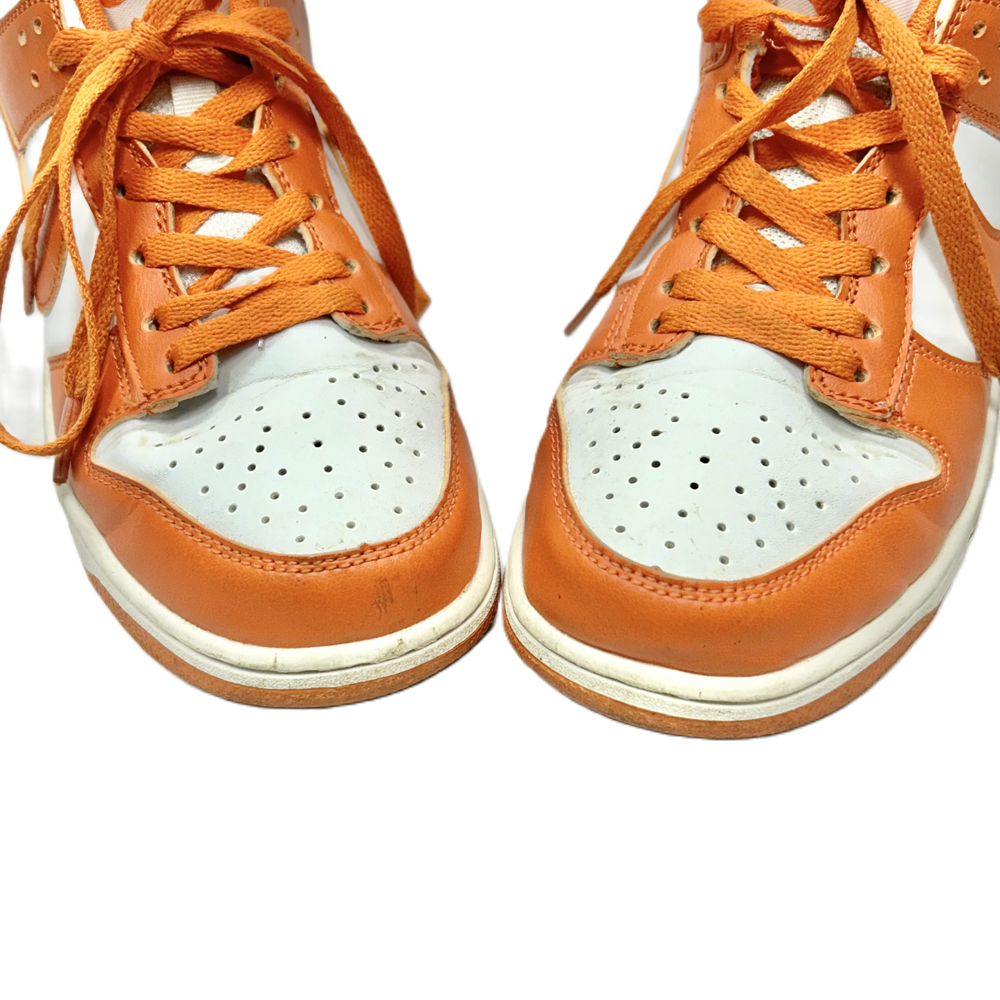 Shoes Sneakers By Nike In Orange & White, Size: 8