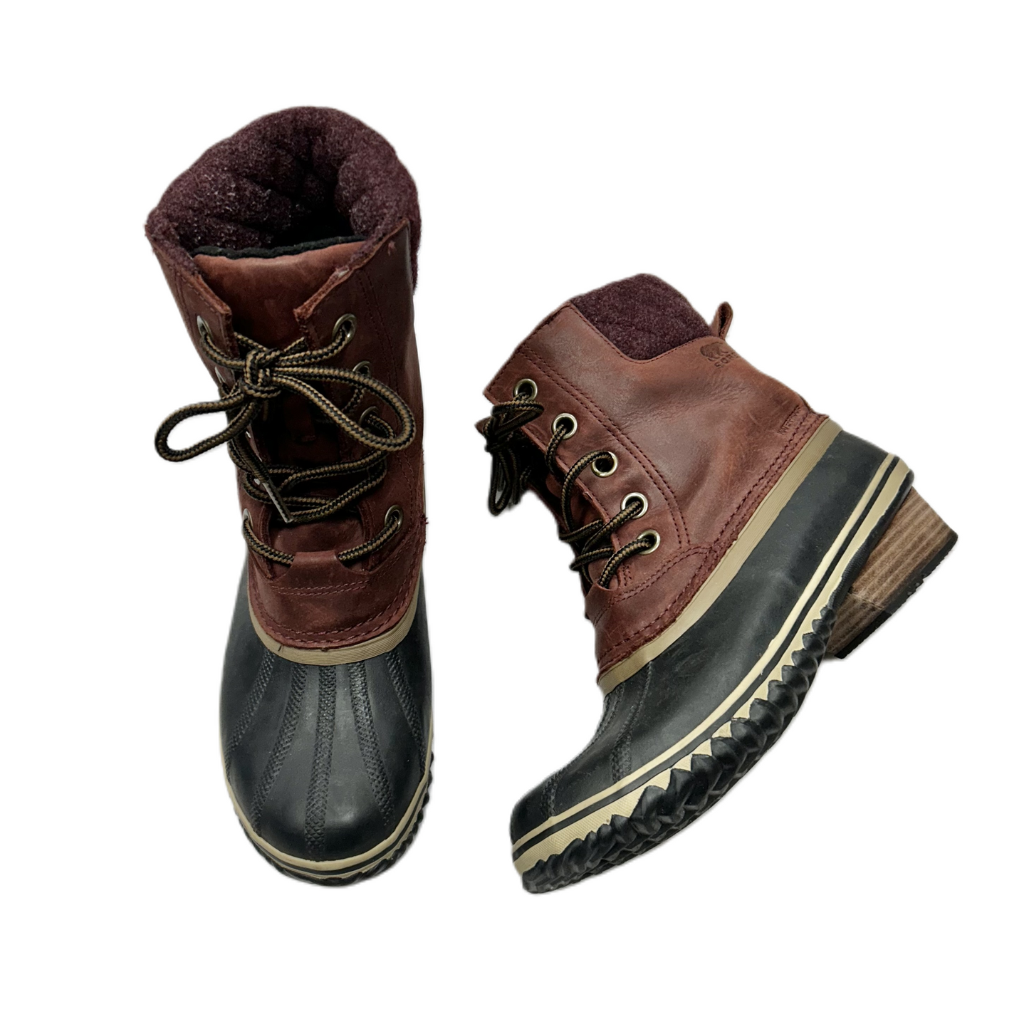 Boots Snow By Sorel In Black & Red, Size: 9