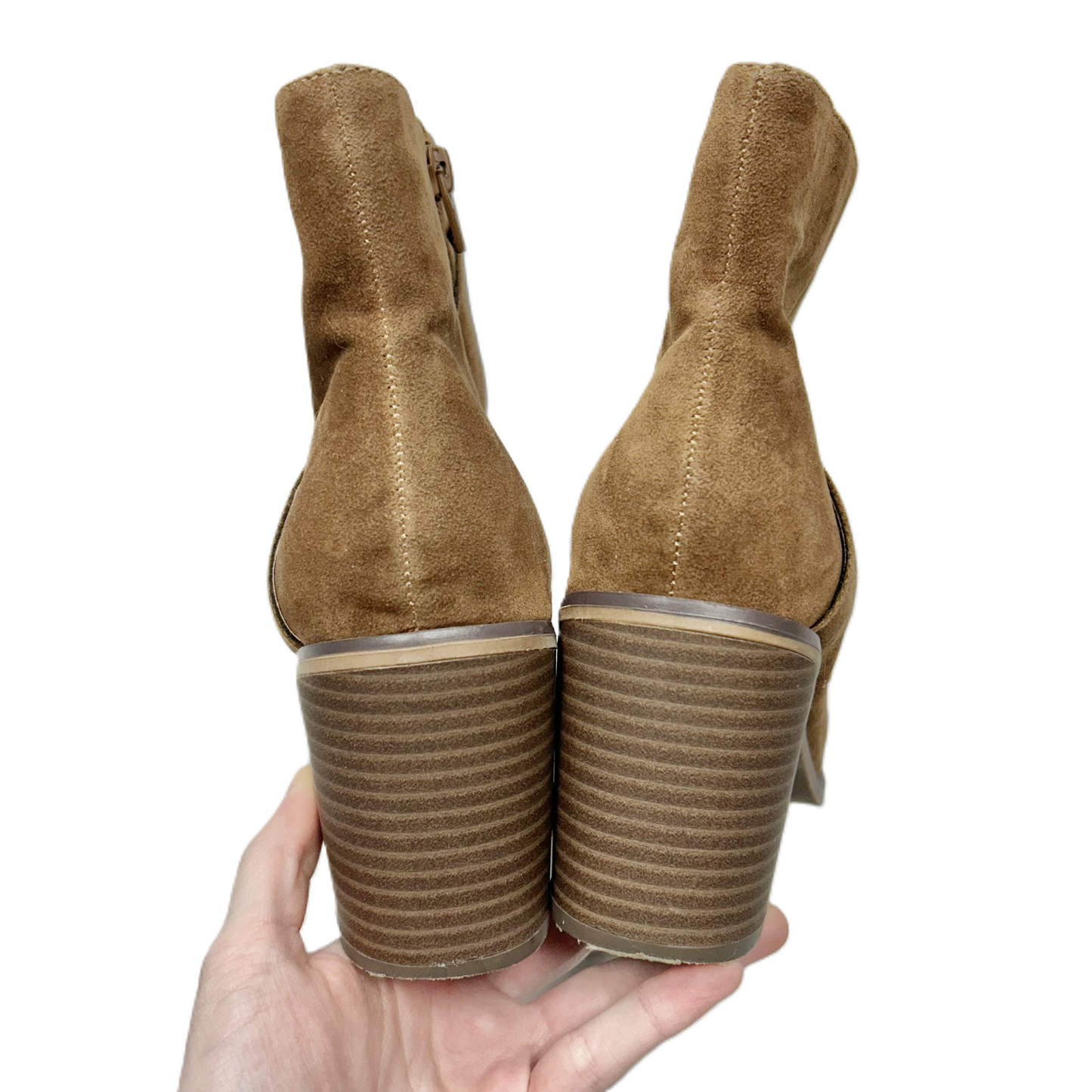 Boots Ankle Heels By Universal Thread In Tan, Size: 7.5