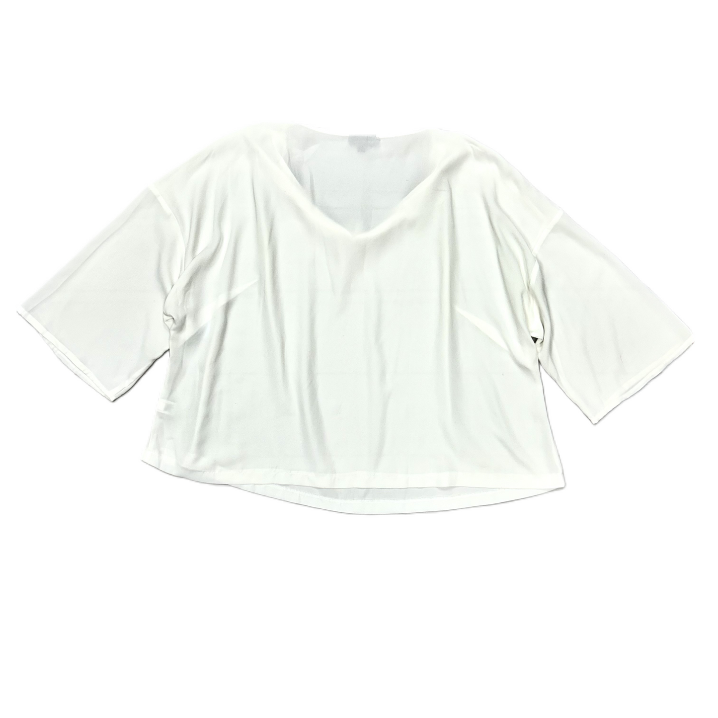 Top Long Sleeve By Lane Bryant In White, Size: 2x