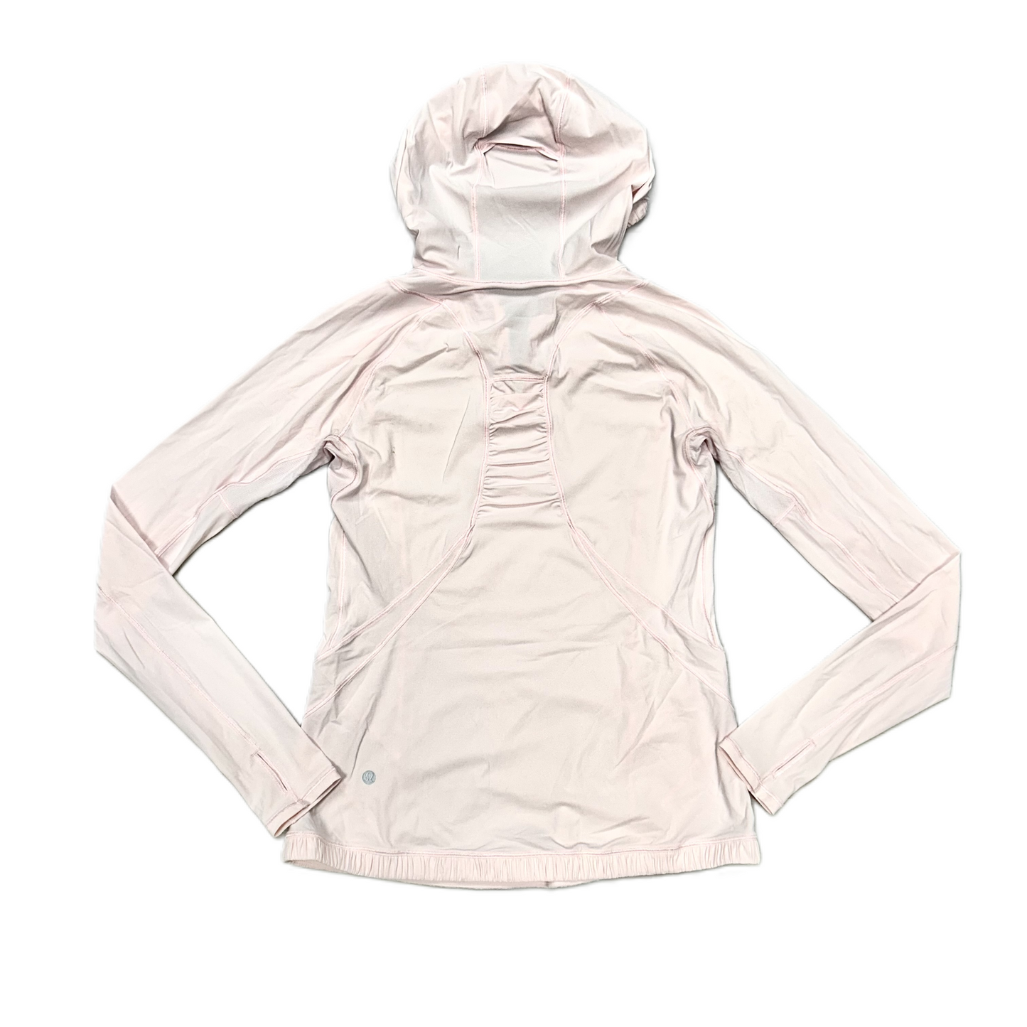 Athletic Top Long Sleeve Hoodie By Lululemon In Pink, Size: M