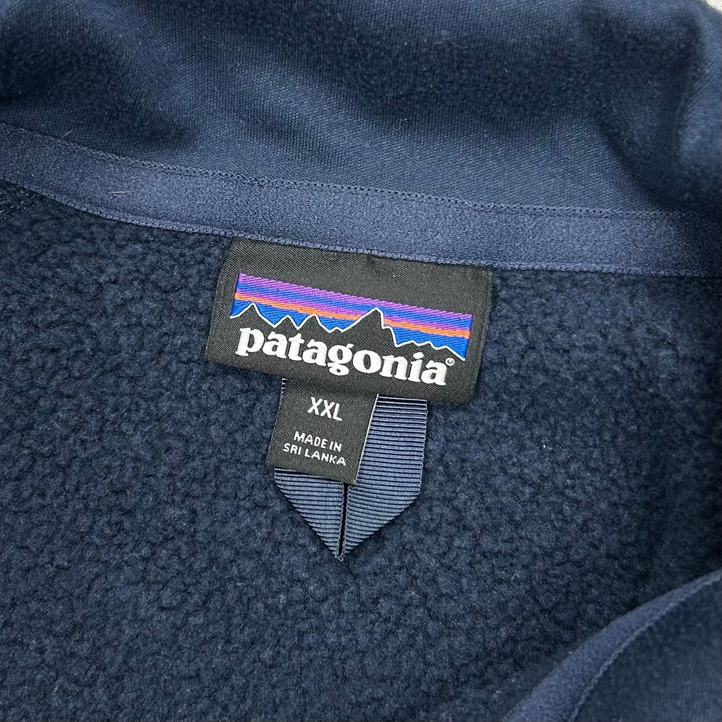 Jacket Fleece By Patagonia In Navy, Size: Xxl