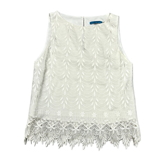 Top Sleeveless Designer By Alice + Olivia In Cream, Size: Xs