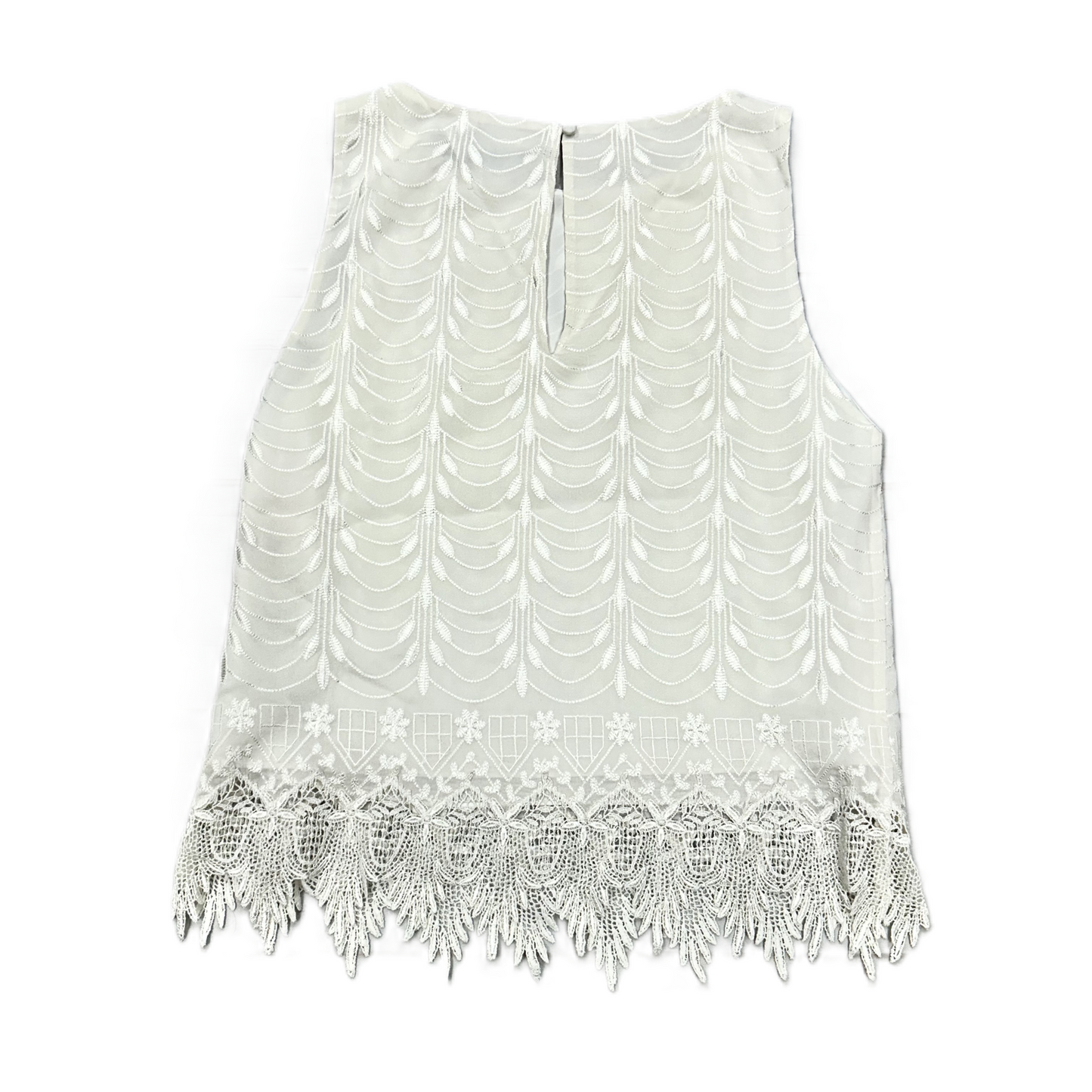 Top Sleeveless Designer By Alice + Olivia In Cream, Size: Xs