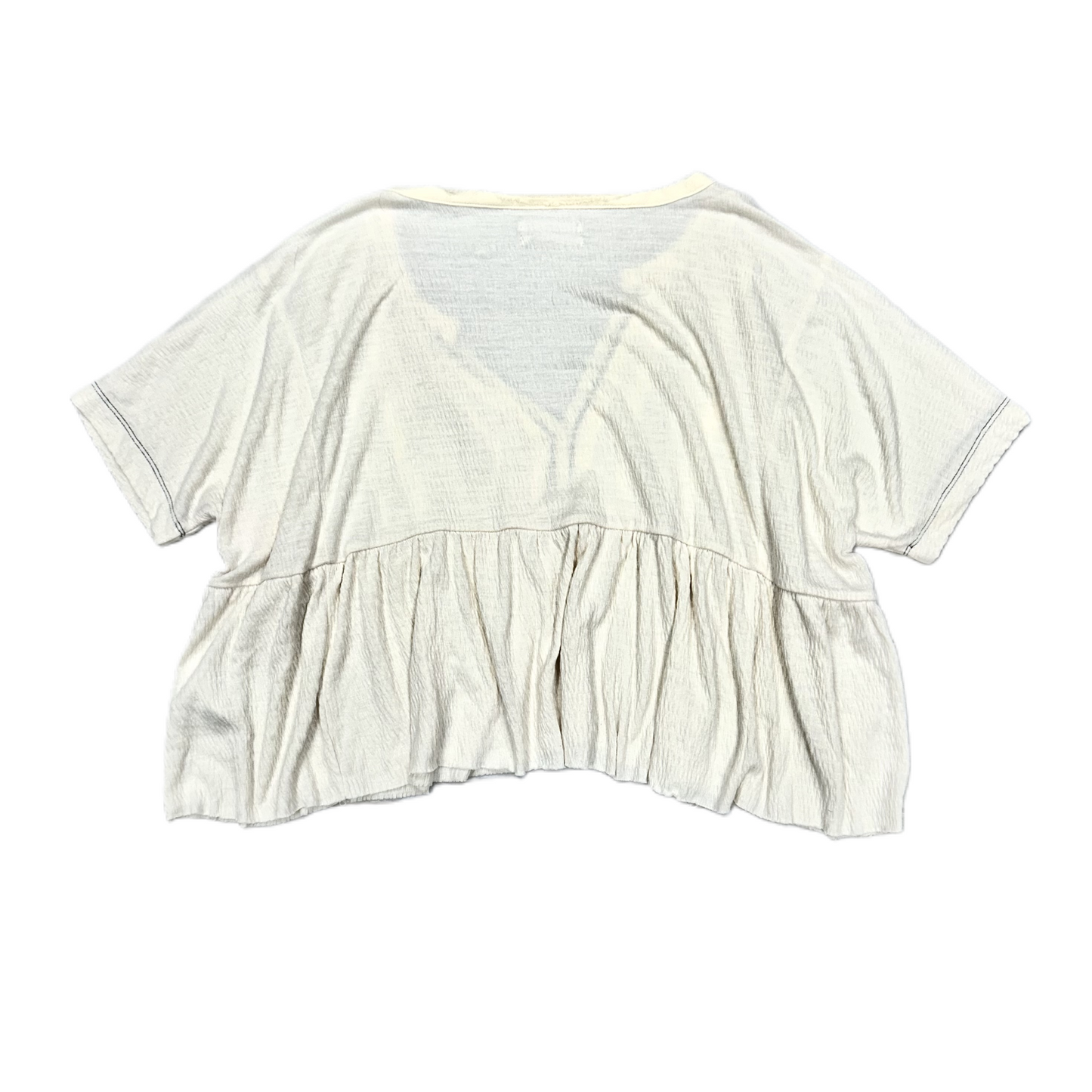 Top Short Sleeve By Urban Outfitters In Cream, Size: S