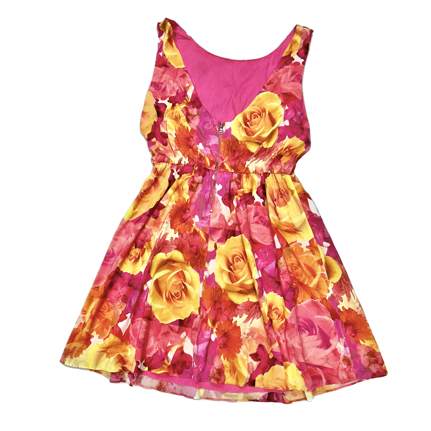 Dress Designer By Alice + Olivia In Pink & Yellow, Size: L