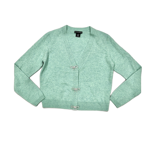 Sweater Cardigan Cashmere By Sofia Cashmere In Green, Size: S