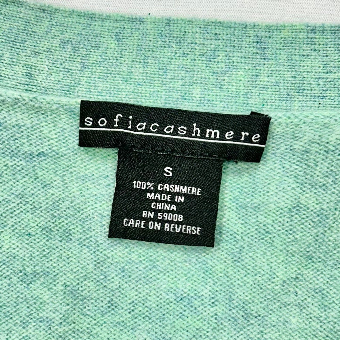 Sweater Cardigan Cashmere By Sofia Cashmere In Green, Size: S