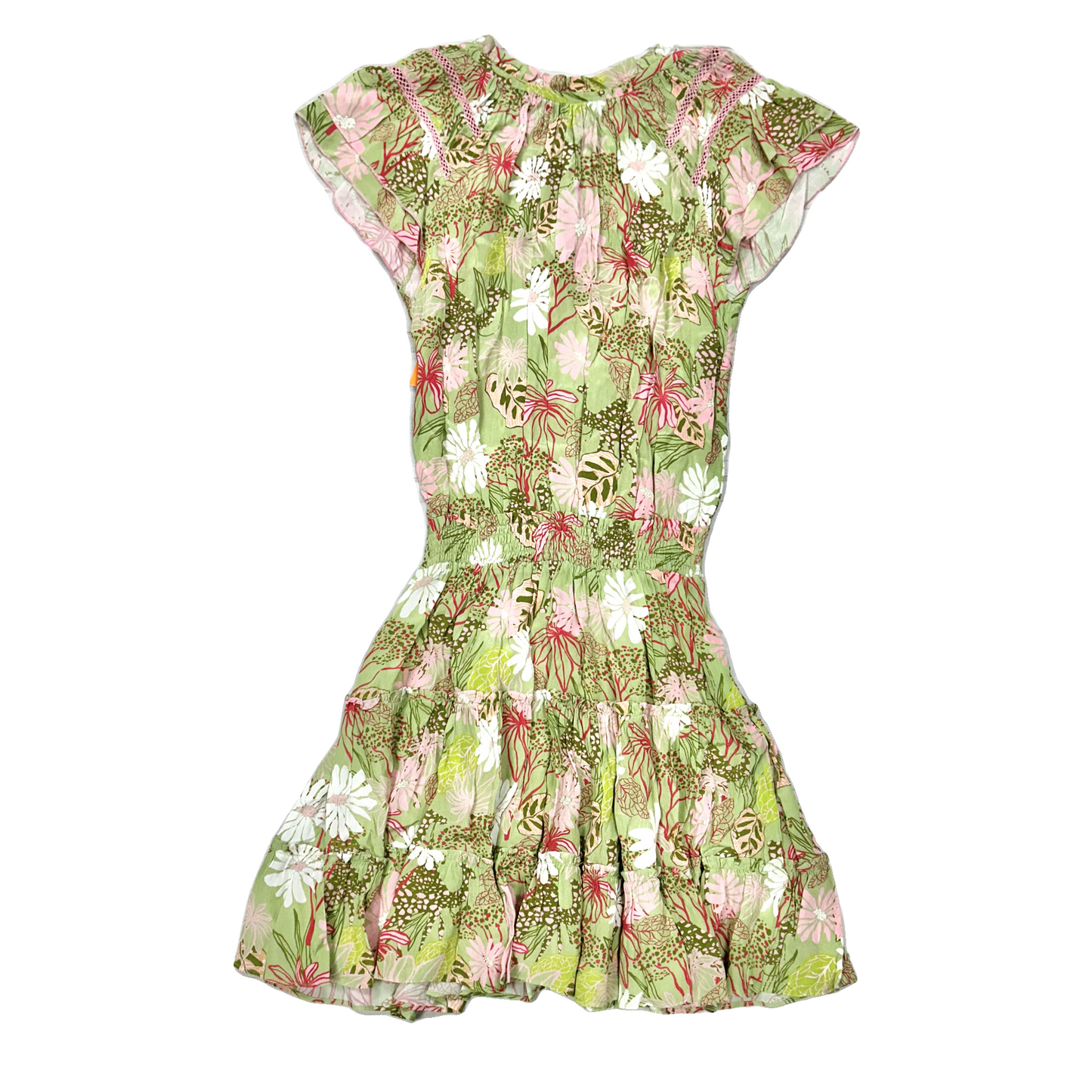 Dress Casual Short By Taj By Sabrina Crippa In Green & Pink, Size: S