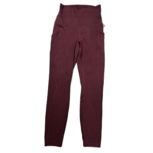 Athletic Leggings By Lululemon In Maroon, Size: S