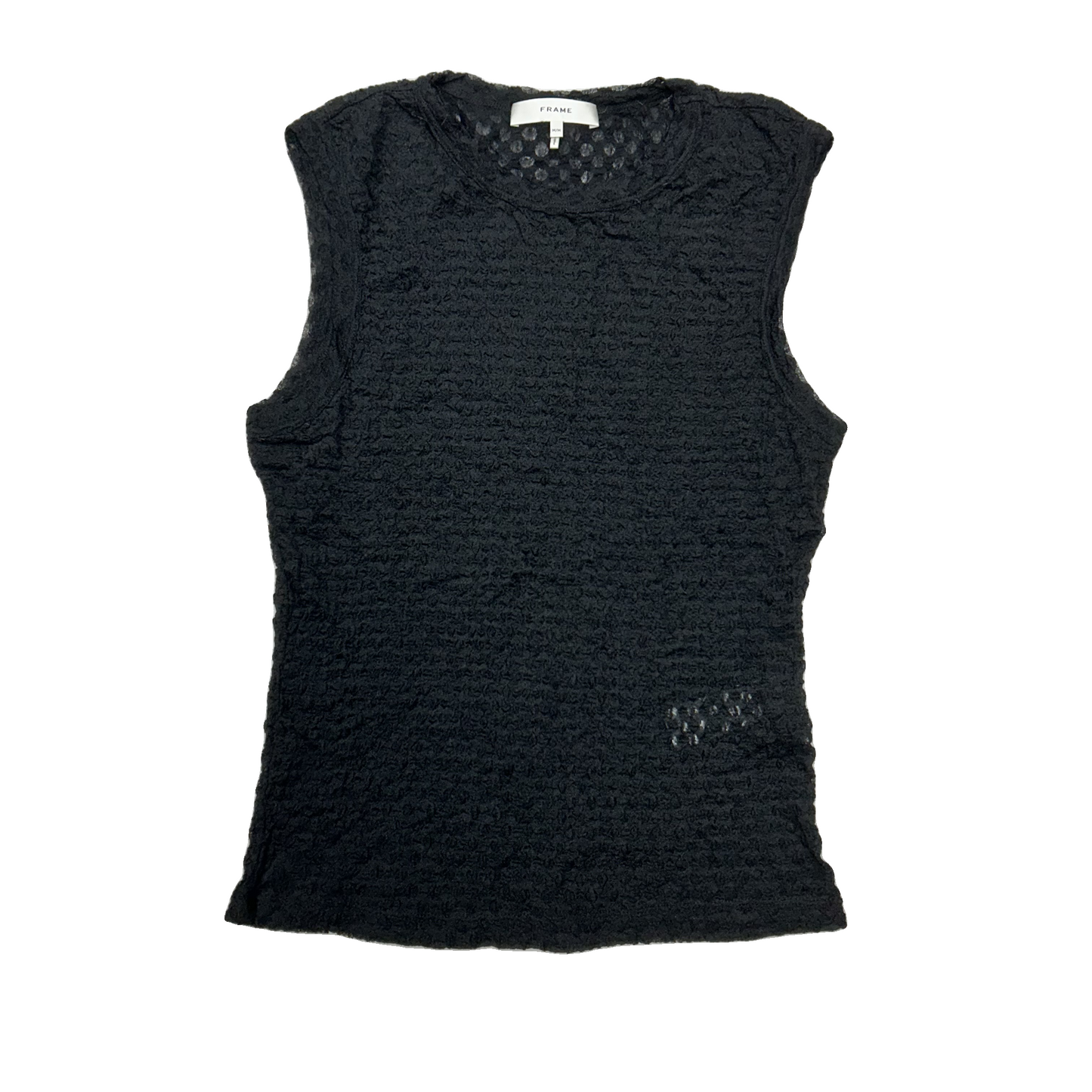 Top Sleeveless By Frame In Black, Size: M