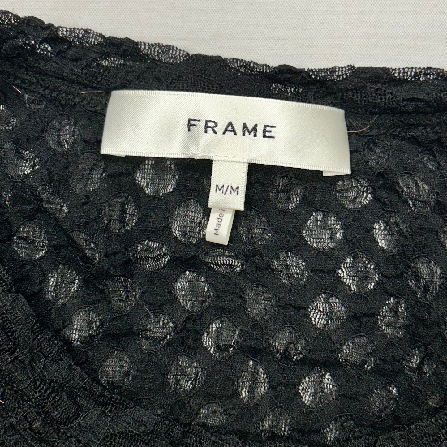 Top Sleeveless By Frame In Black, Size: M