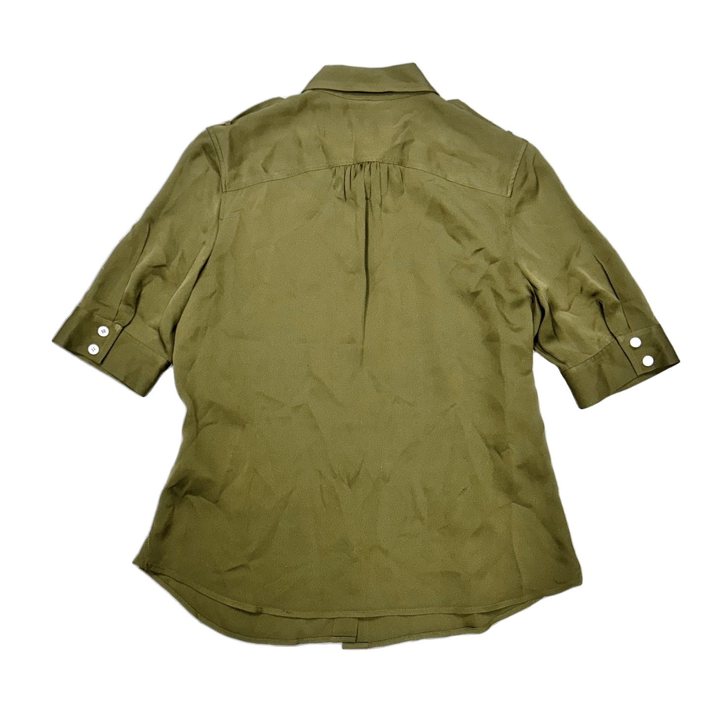 Top Short Sleeve By Frame In Green, Size: S