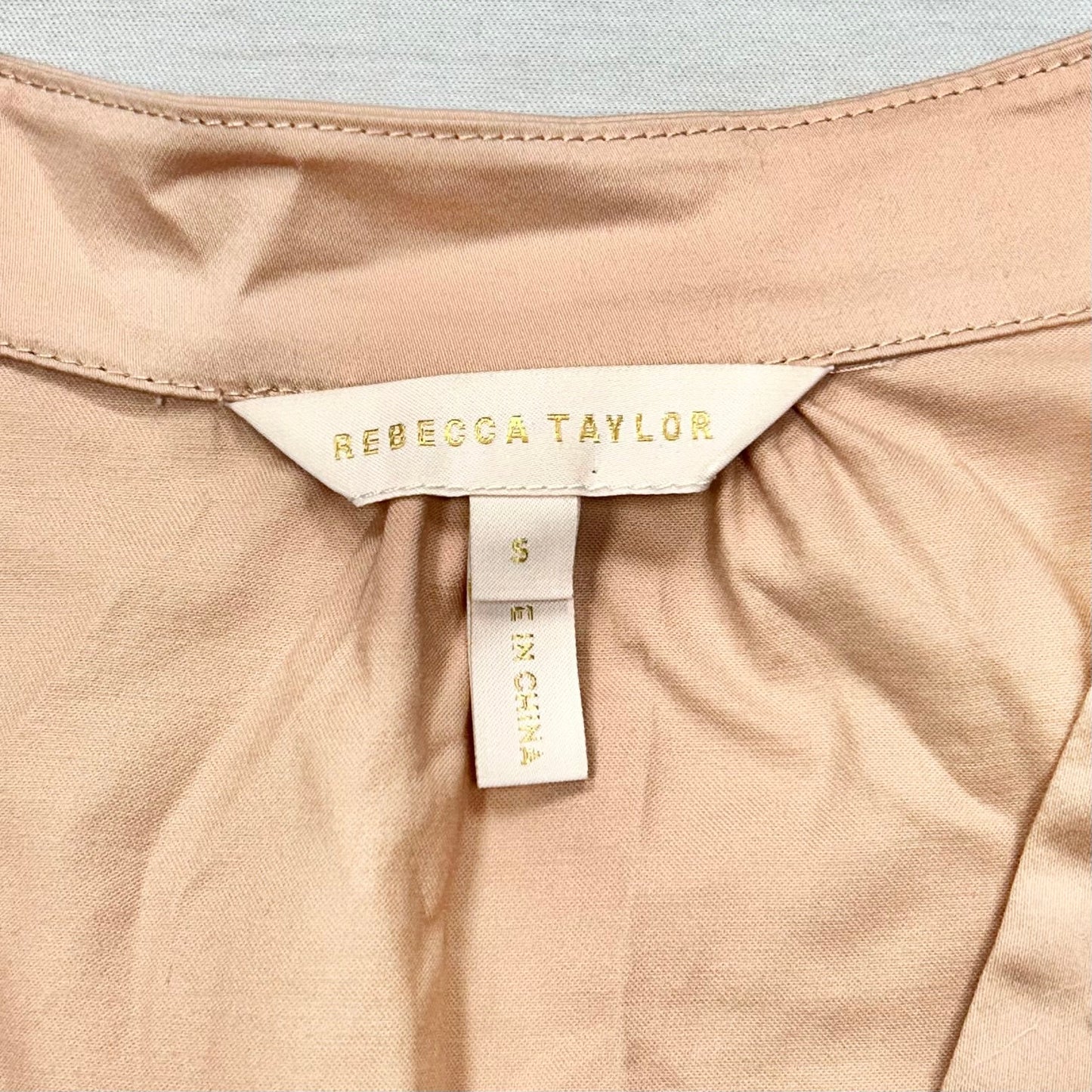 Top Short Sleeve By Rebecca Taylor In Pink, Size: S