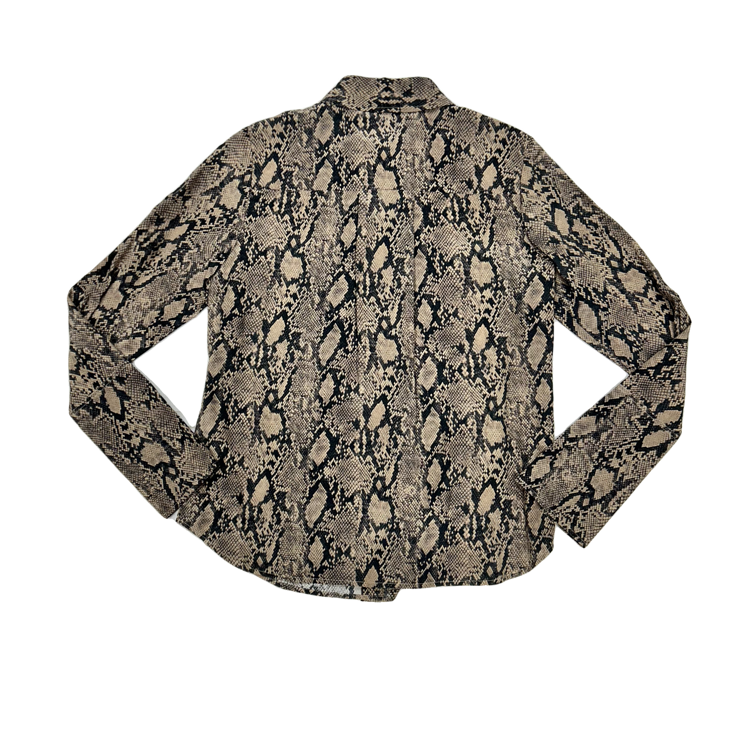 Top Long Sleeve By Frame In Snakeskin Print, Size: Xs