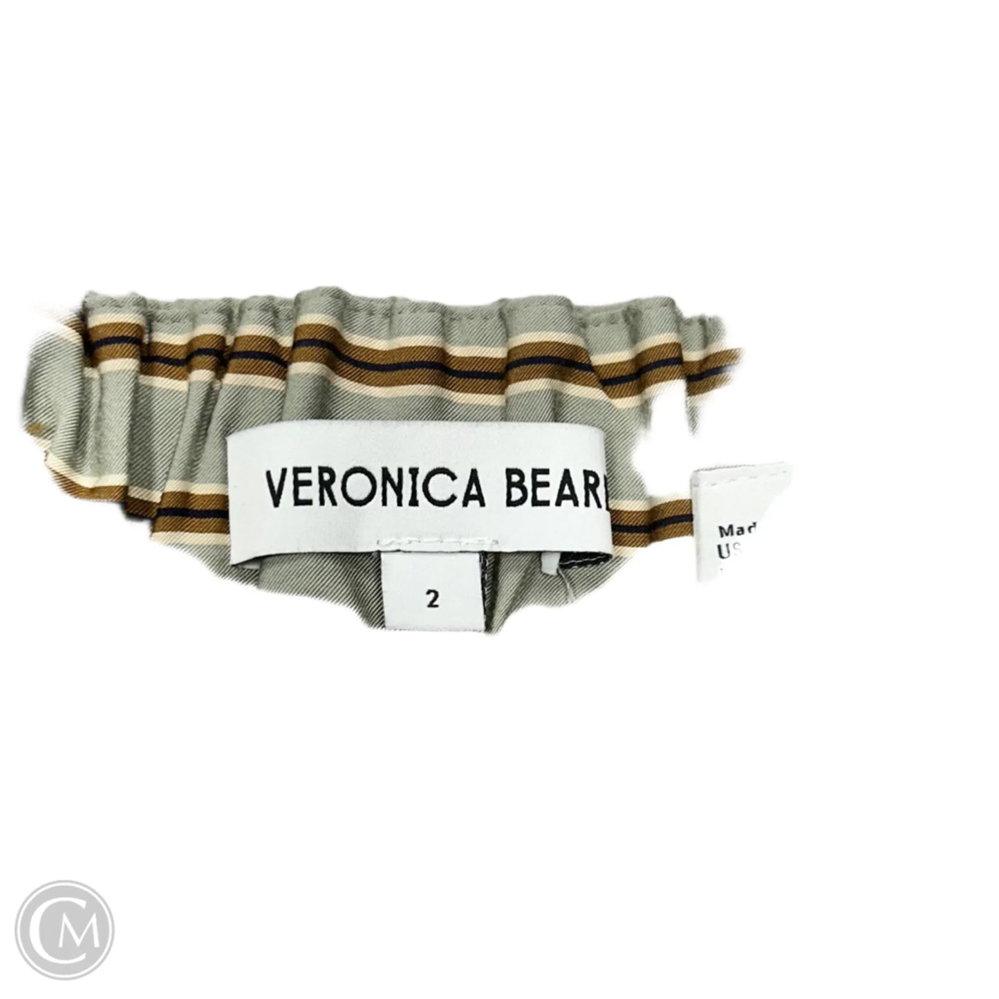 Shorts By Veronica Beard In Green & Tan, Size: 2