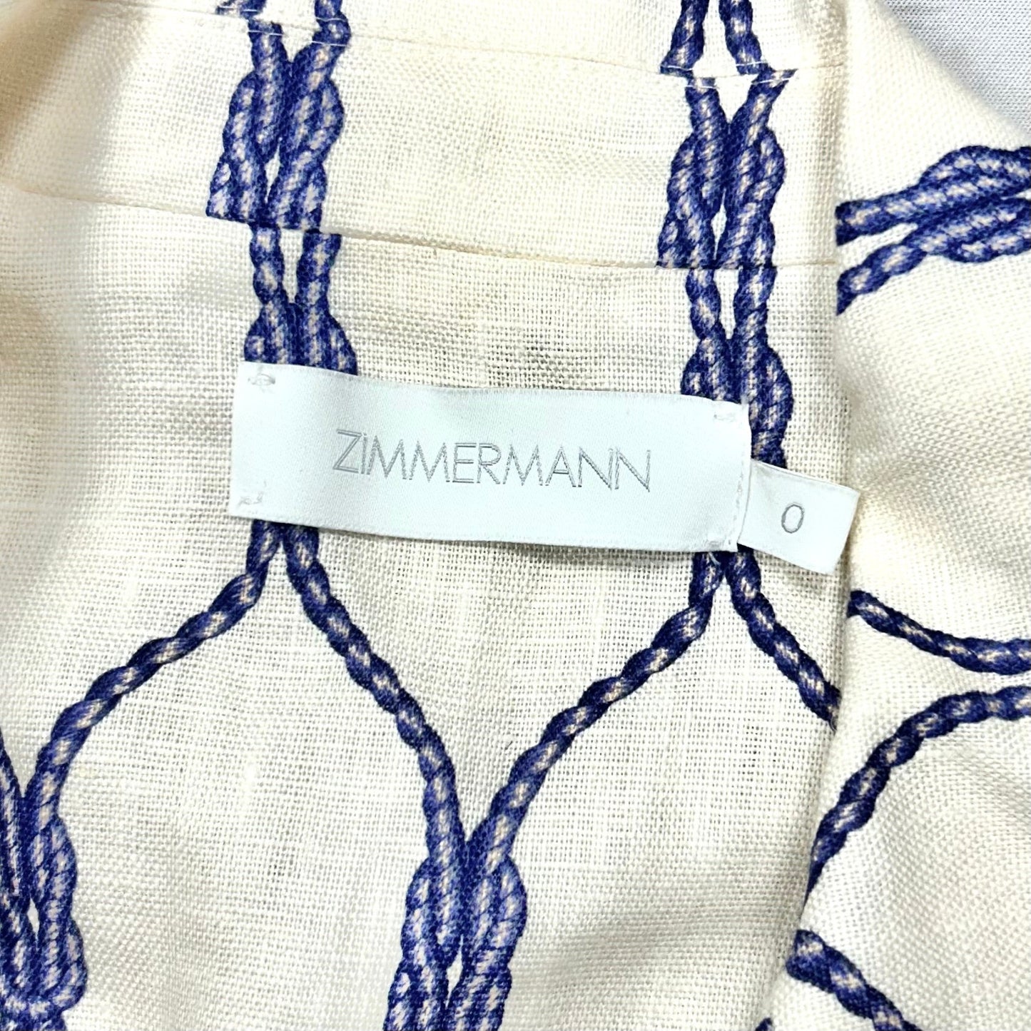 Dress Casual Short By Zimmerman In Blue & Cream, Size: Xs