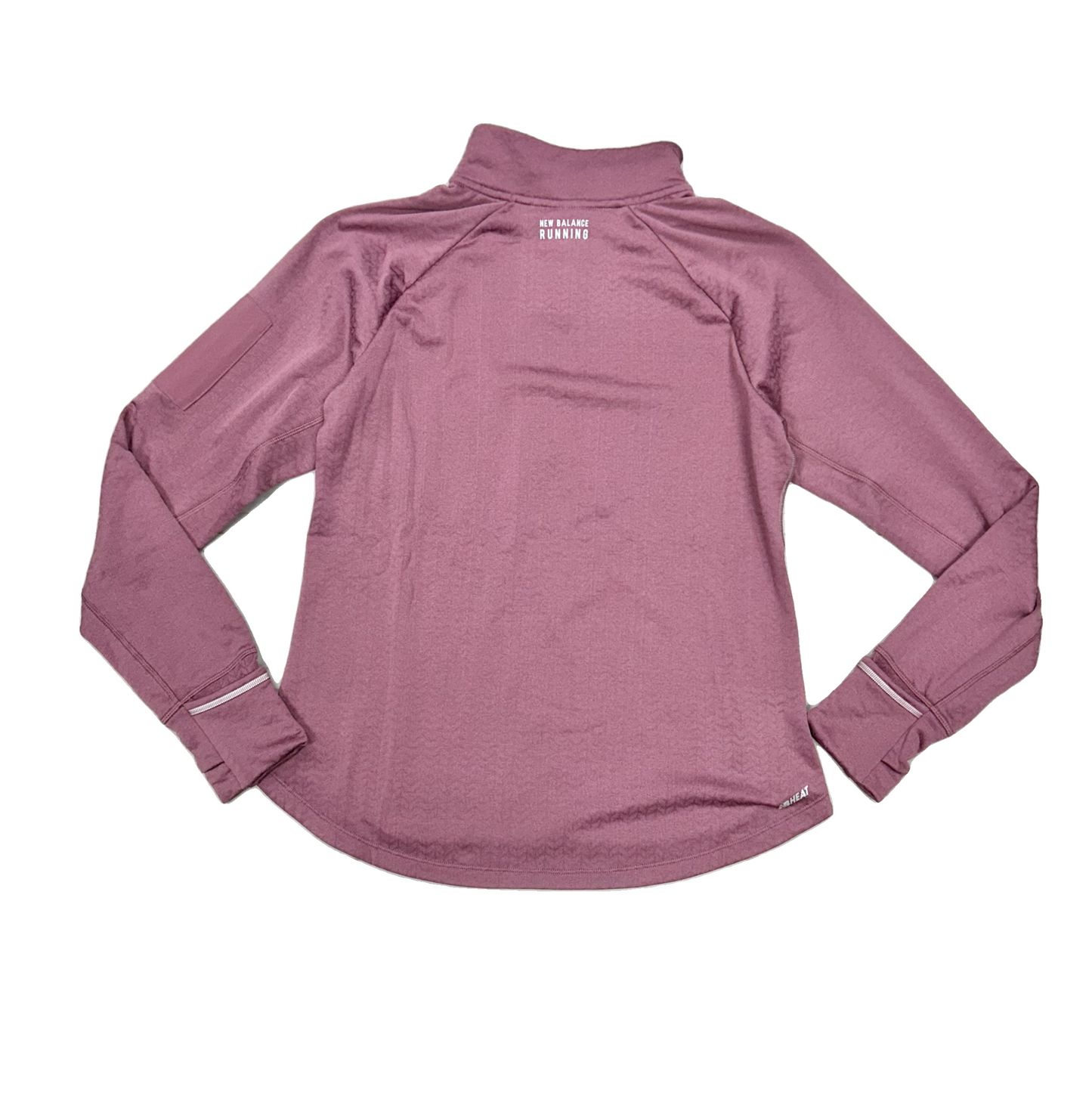 Athletic Top Long Sleeve Crewneck By New Balance In Mauve, Size: M