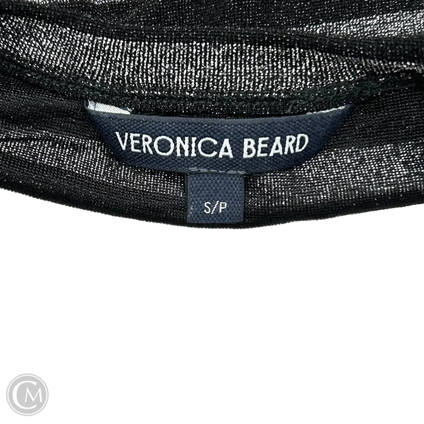 Top Sleeveless By Veronica Beard In Black & Silver, Size: S