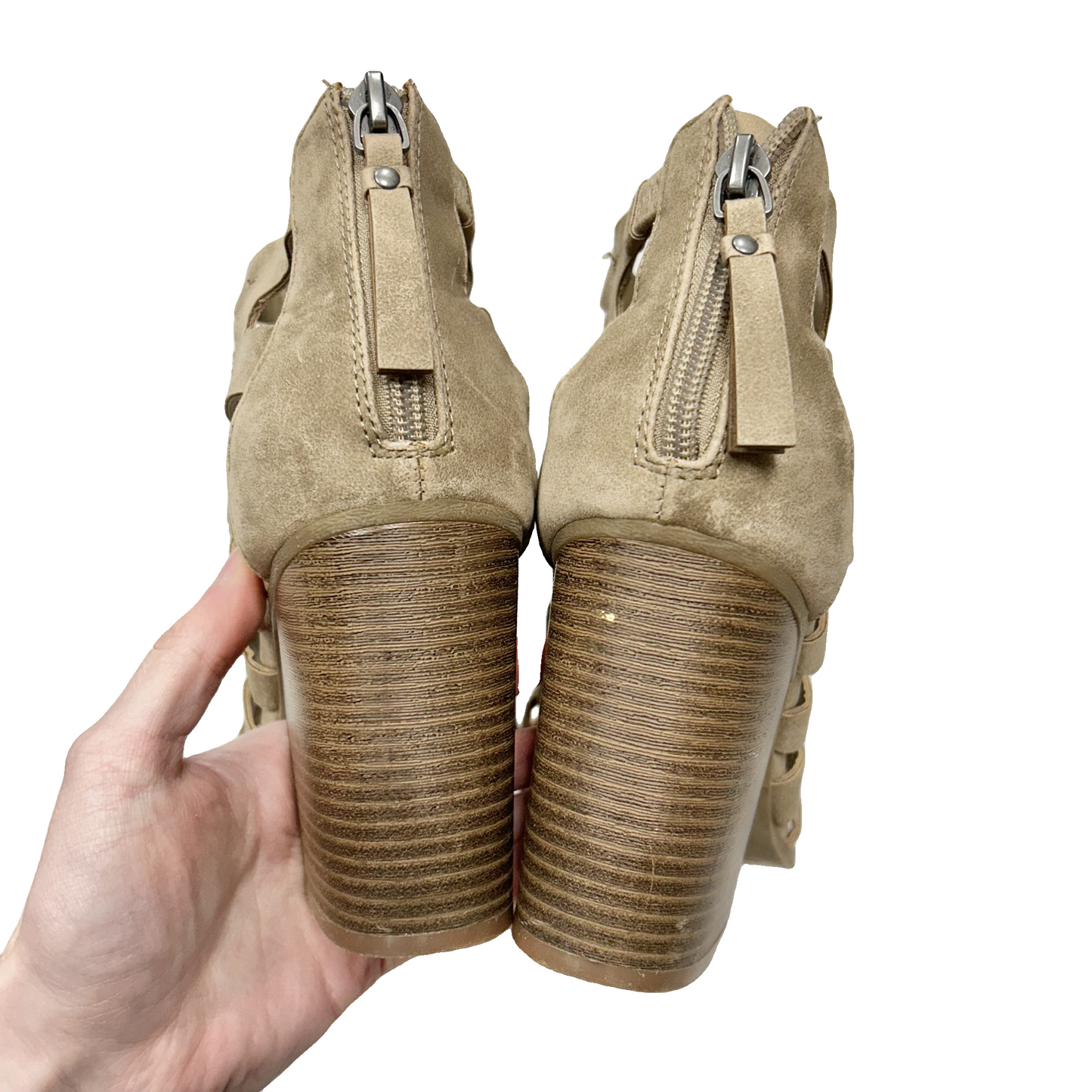 Sandals Heels Block By Indigo Rd In Tan, Size: 9