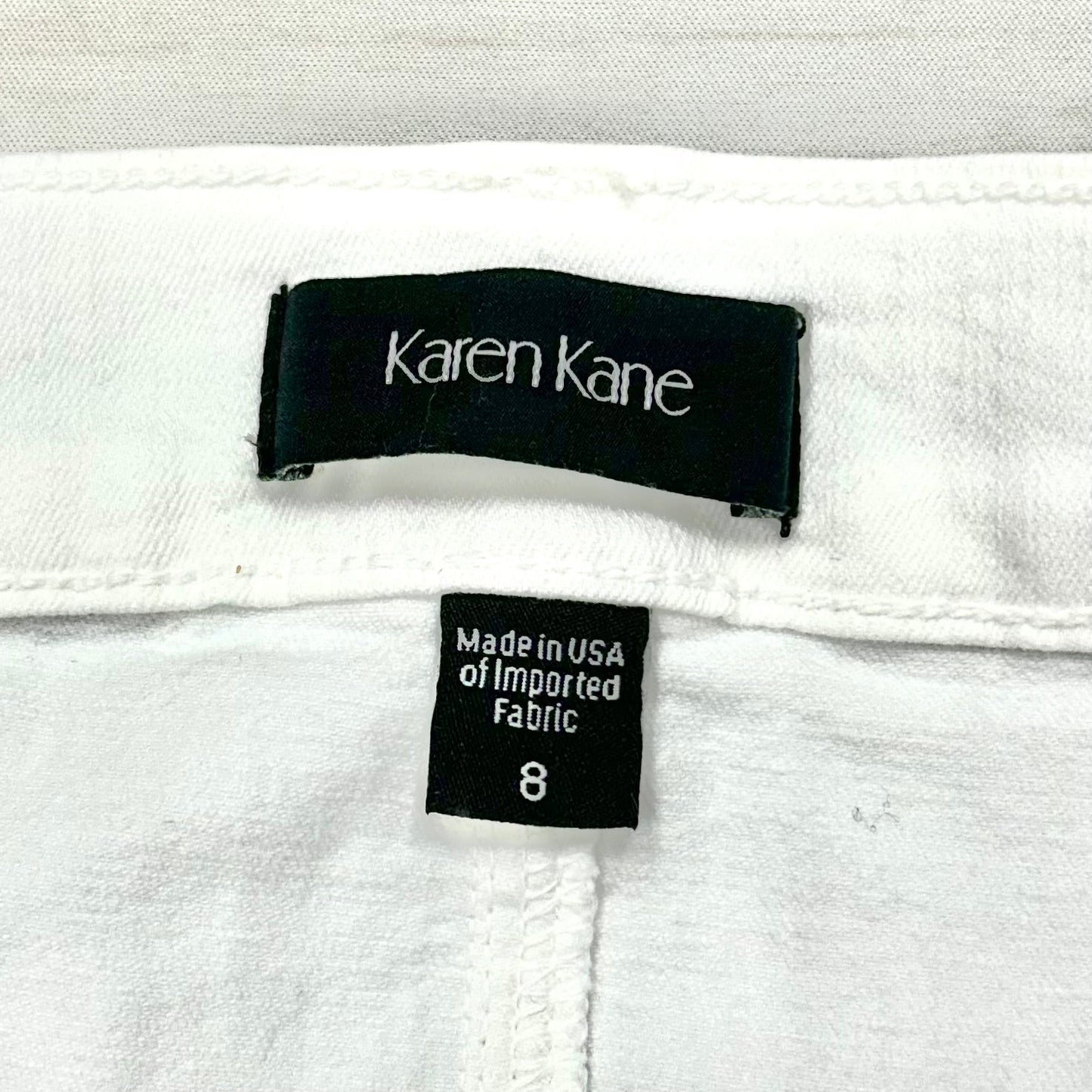 Jeans Flared By Karen Kane In White Denim, Size: 8